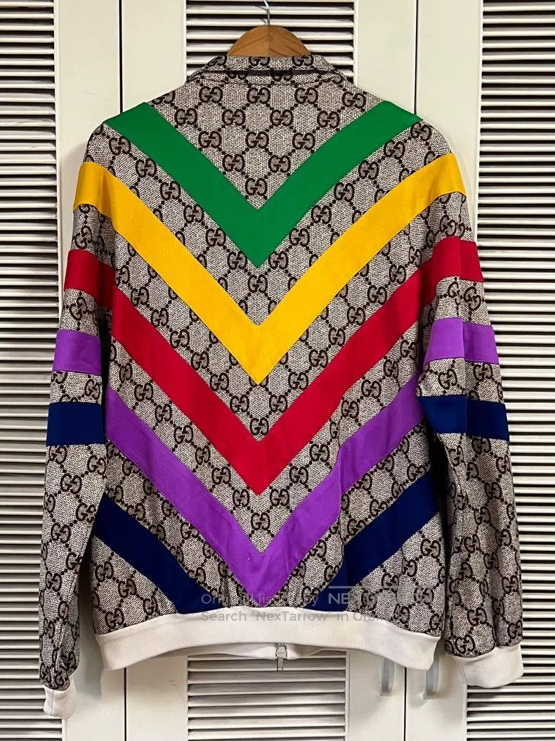 Gucci Gucci Colourful striped old flower jacket Size US M / EU 48-50 / 2 - 2 Thumbnail