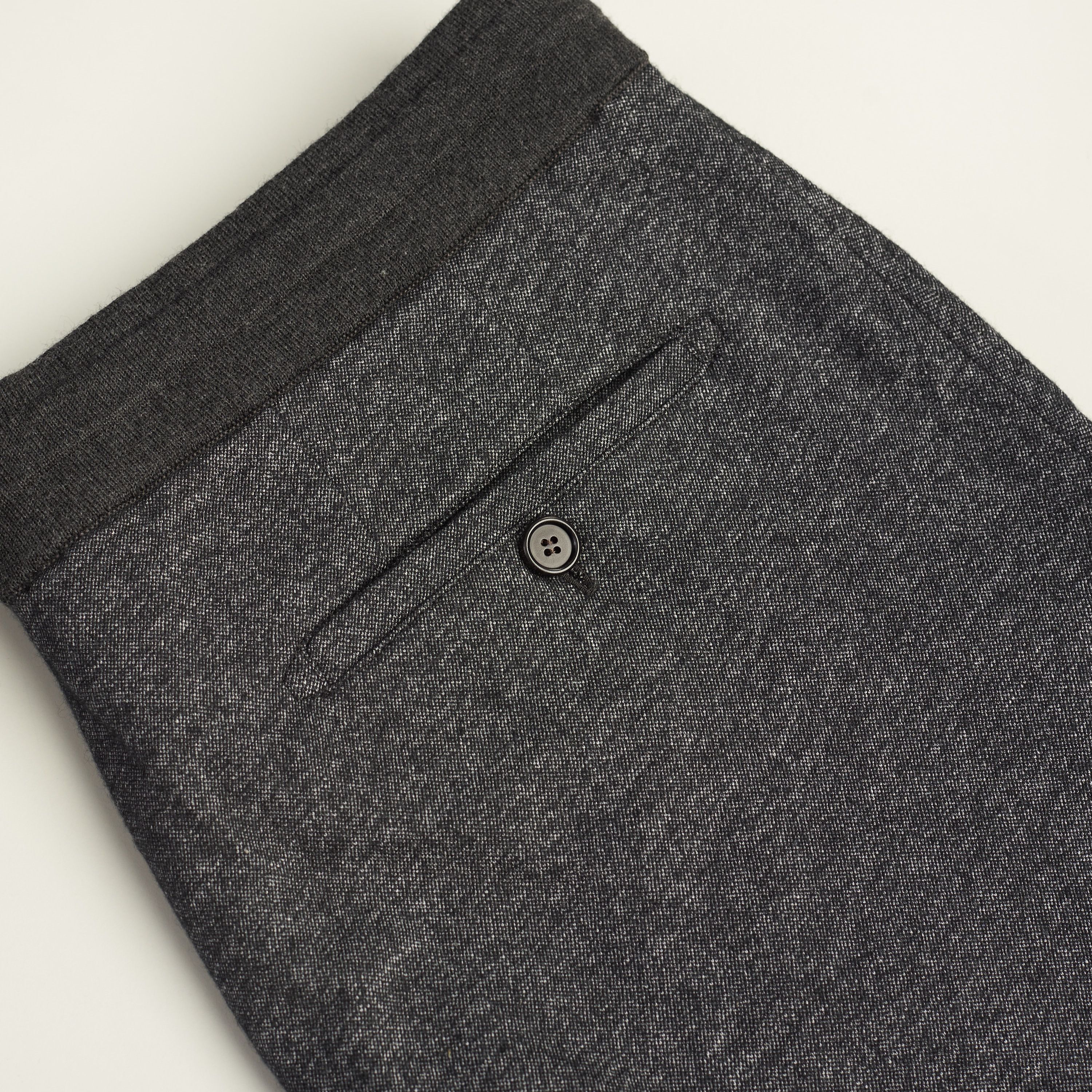 Brioni Gray Trousers - Cashmere Blend Flannel, Drawstring Size US 28 / EU 44 - 15 Thumbnail