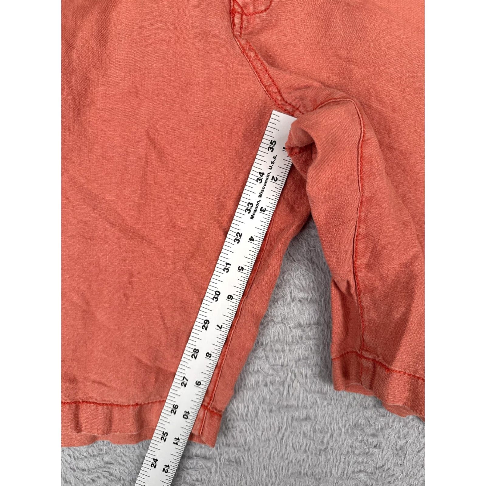 Tommy Bahama Tommy Bahama Shorts Mens 42 Relaxed Chino Flat Front Linen 11" Casual Beach Orange - Mens, 42, Linen, Flat Front, Pockets, Zip Fly Size US 42 / EU 58 - 7 Thumbnail