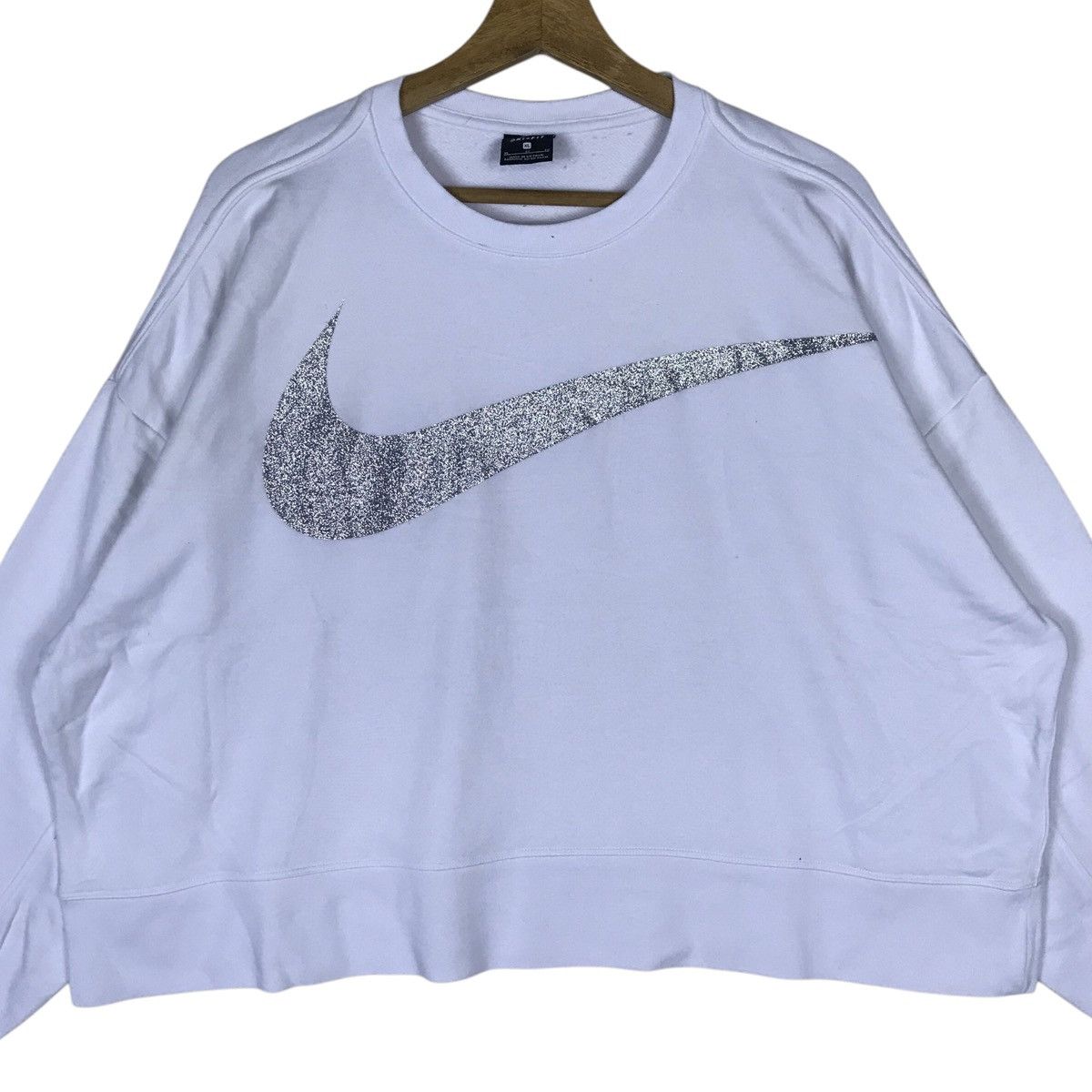 Nike Nike Big Logo Crop Top Pullover Jumper Sweatshirt Size XL / US 12-14 / IT 48-50 - 2 Thumbnail