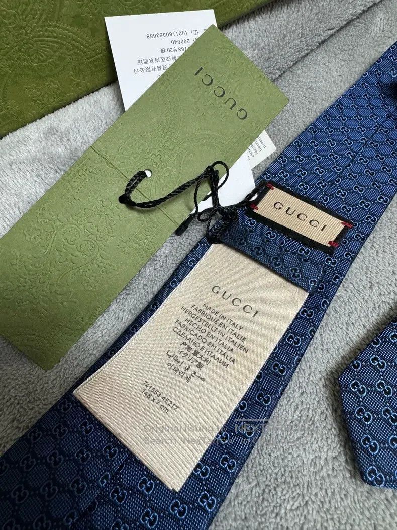 Gucci Gucci Blue tie Size ONE SIZE - 3 Thumbnail