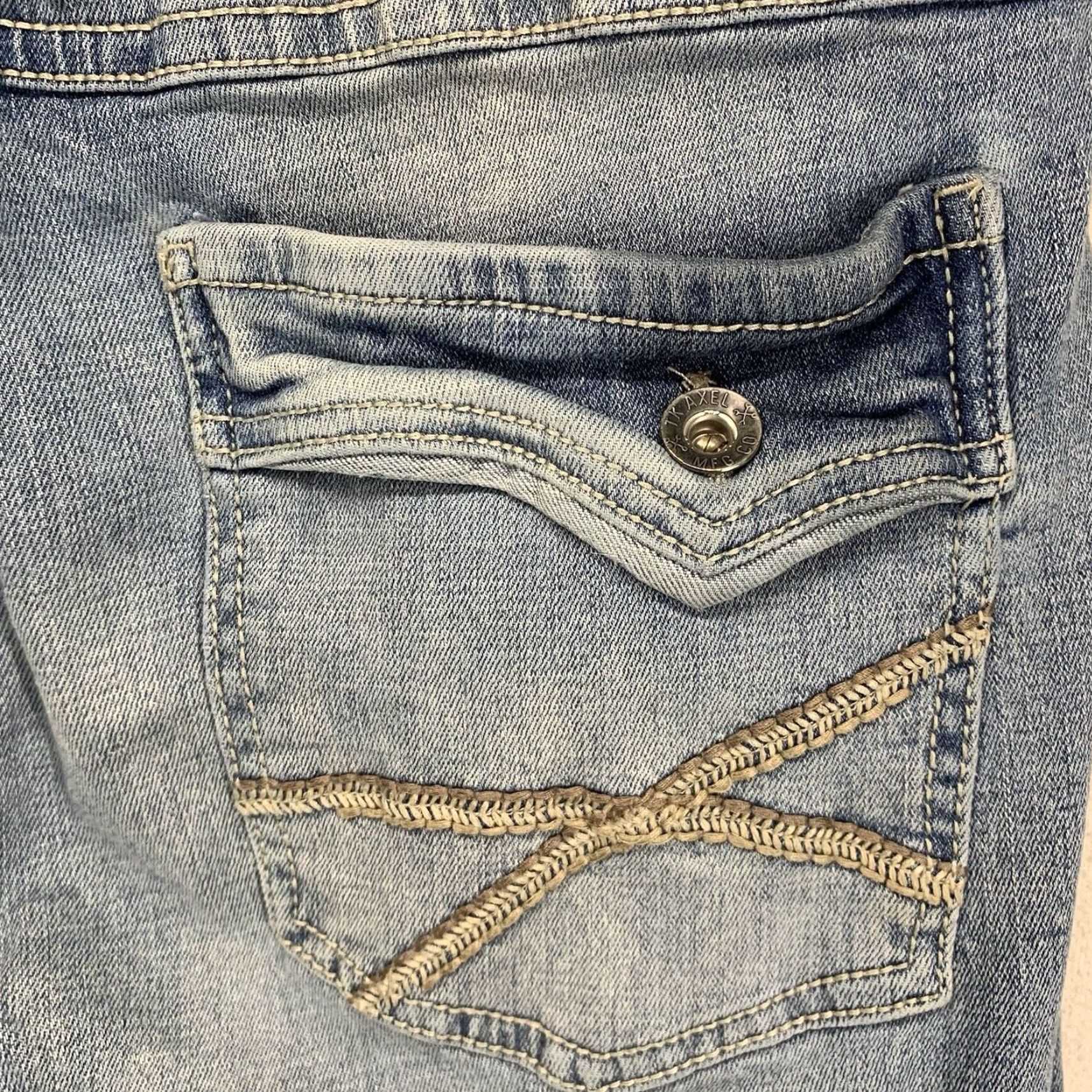 Denime VINTAGE Axel Jeans Men 36x32 Slim Bootcut Denim Light Wash Casual Pants Size US 36 / EU 52 - 4 Thumbnail