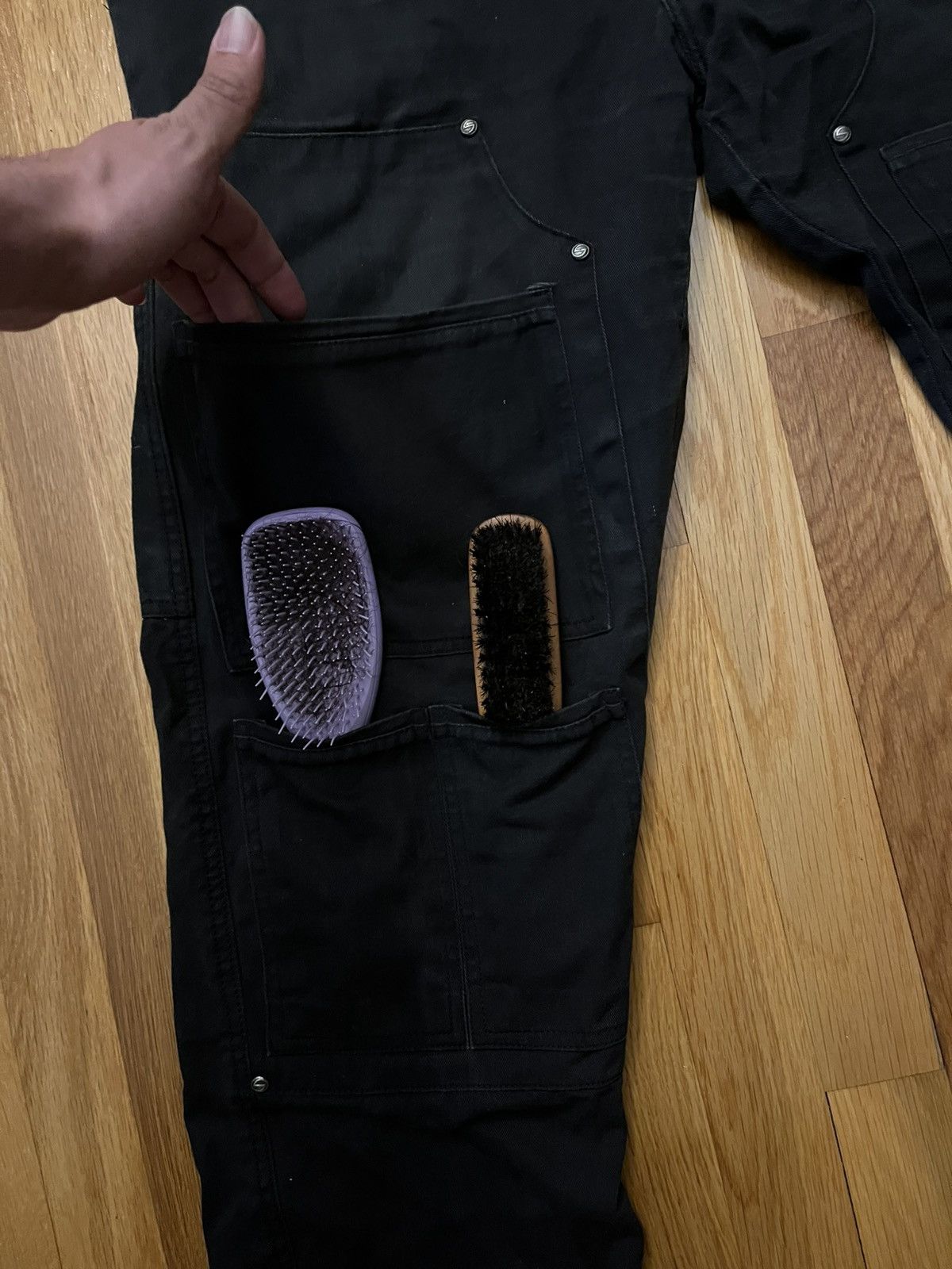 Japanese Brand Kraftwork Aint Eazy Double Knee Multipocket Pants Size US 34 / EU 50 - 5 Thumbnail