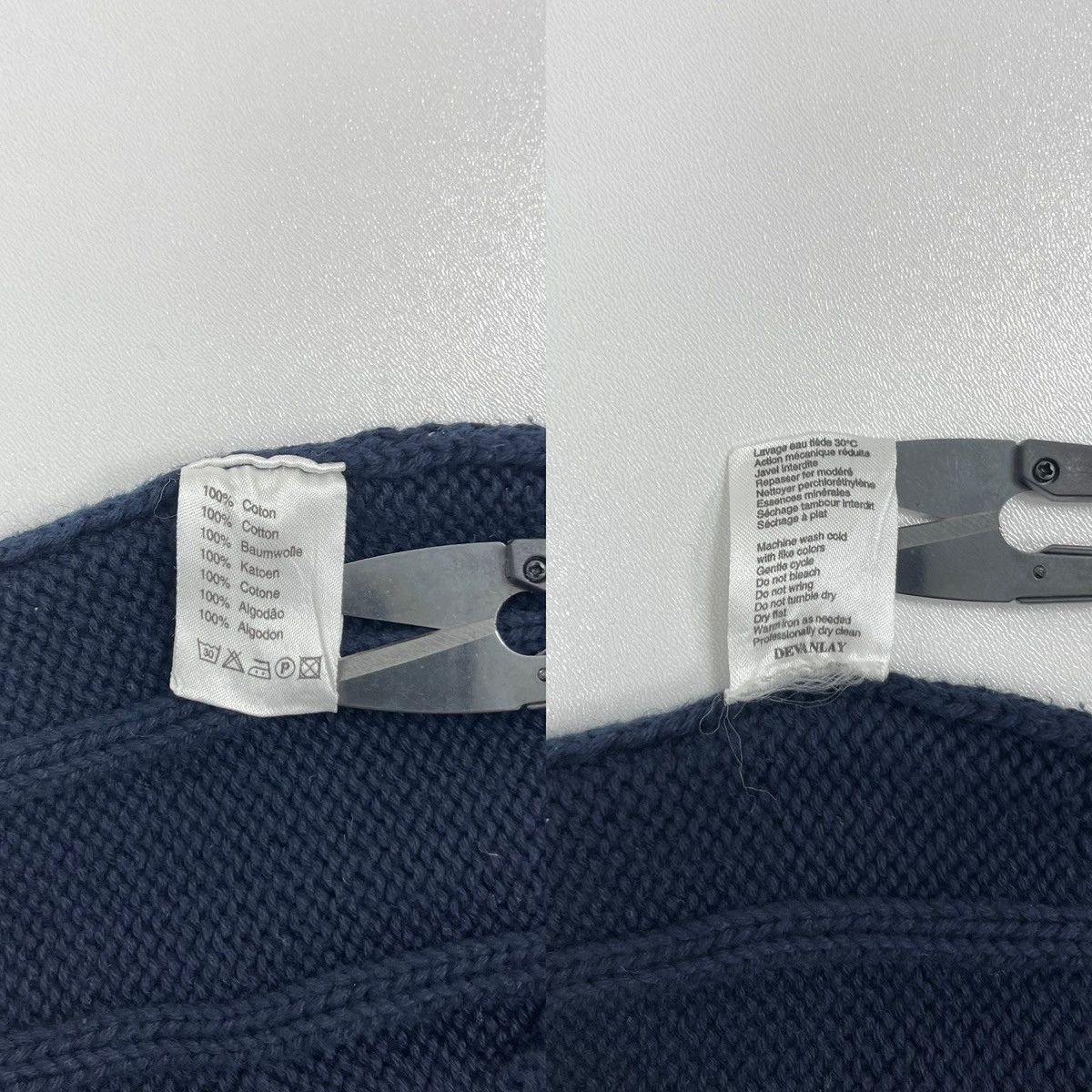 Lacoste Lacoste Sport Cotton Cable Knit Vintage V-Neck Sweater Navy Size US XL / EU 56 / 4 - 8 Thumbnail