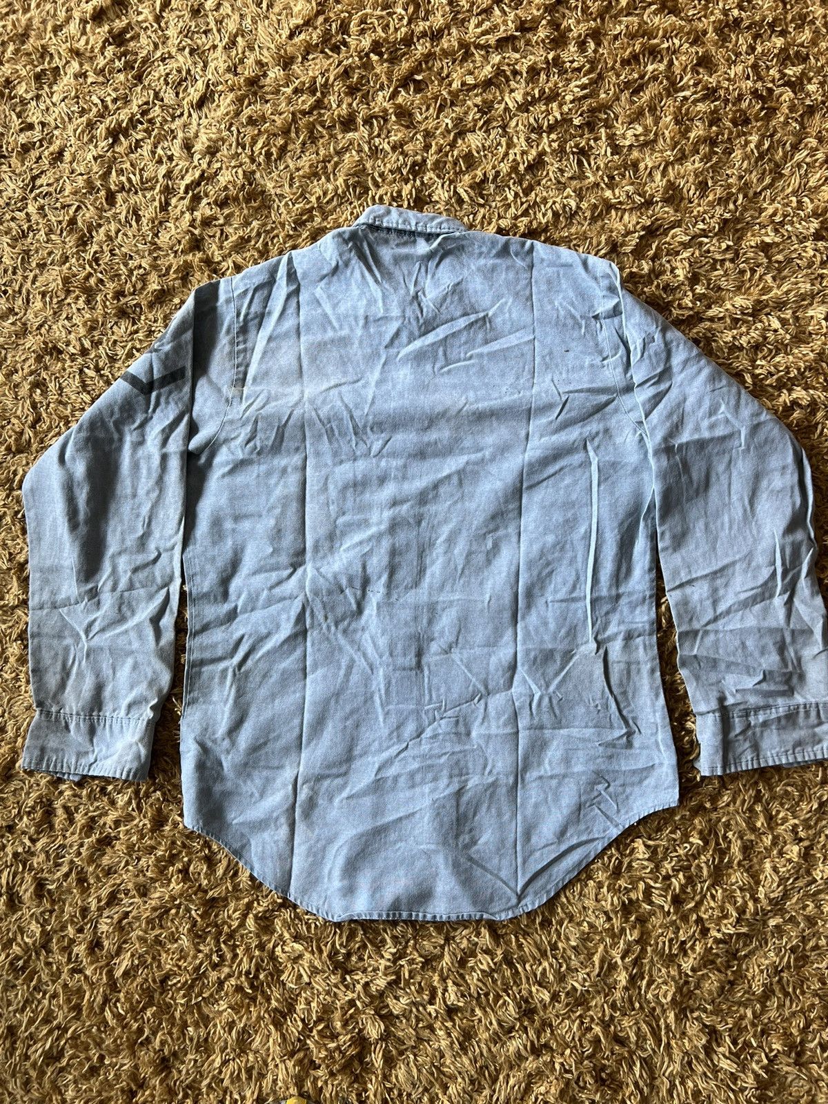 Vintage Vintage 60s Stenciled Navy Button Up Long sleeve Size US M / EU 48-50 / 2 - 9 Thumbnail
