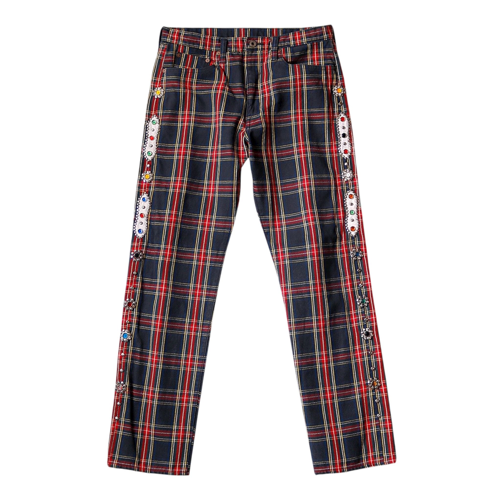 11oz Tartan Check Monkey Cisco Jeans Red Multi