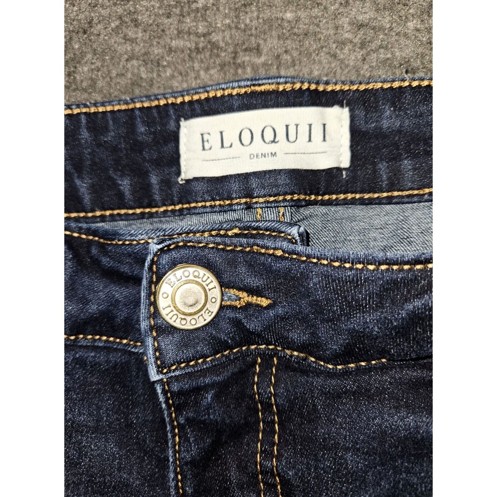 Vintage VINTAGE Eloquii Ankle Jeans Women's 14 Straight High Rise Blue Stretch Casual Preppy Mens? Size 36" / US 14 / IT 50 - 2 Thumbnail