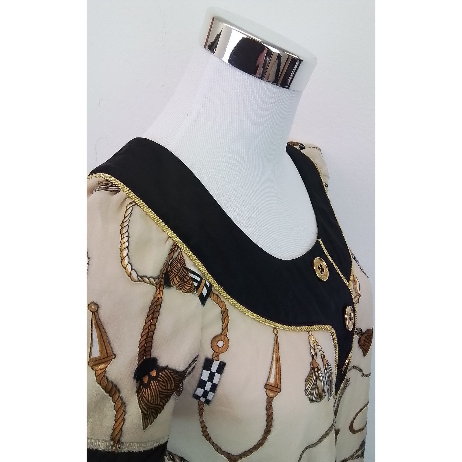 Other Voom by Joy Han Silk Dress Women's S Brown Graphic Print Size S / US 4 / IT 40 - 5 Thumbnail
