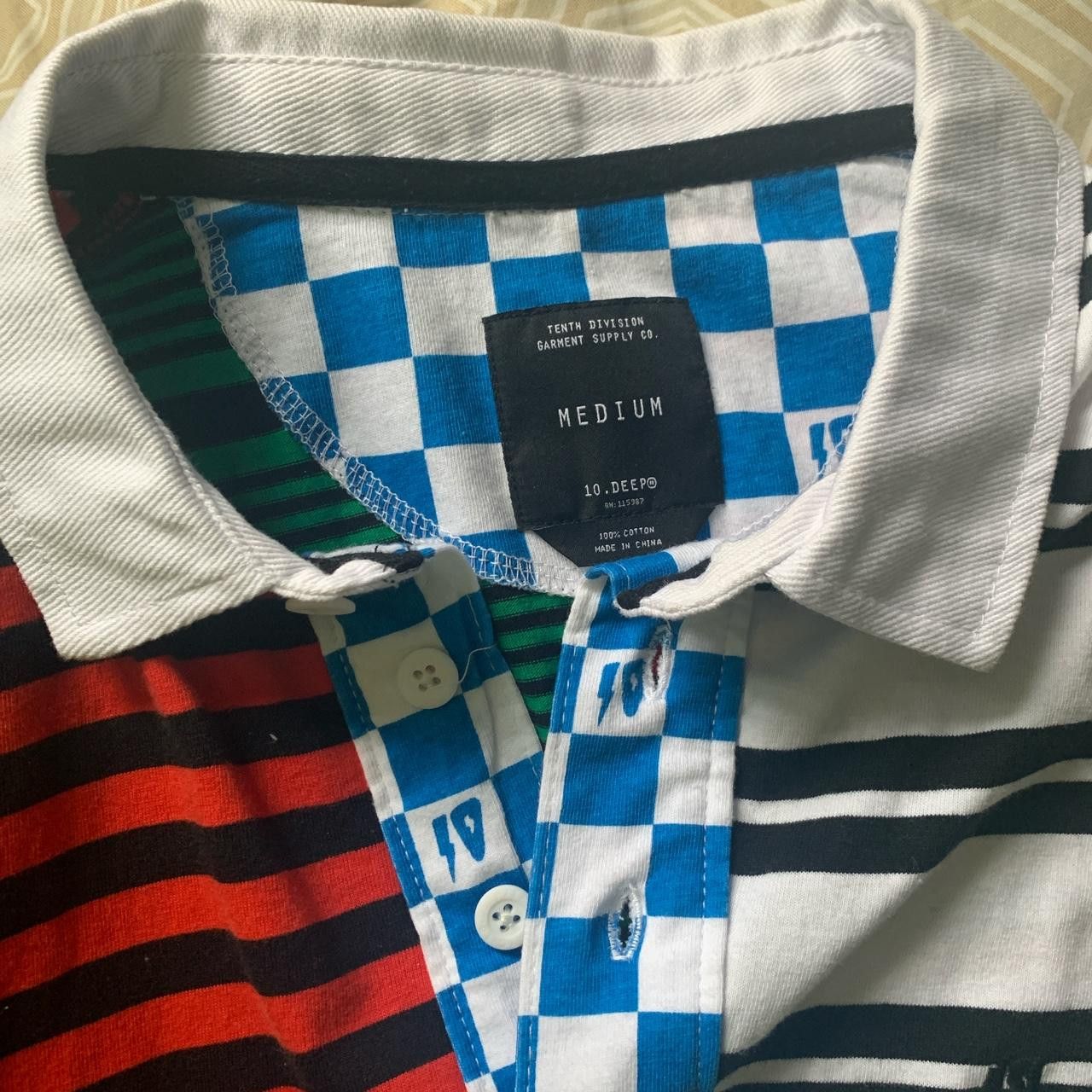 10 Deep !0 Deep Multi Pattern Striped AOP Polo Shirt Size US M / EU 48-50 / 2 - 3 Thumbnail