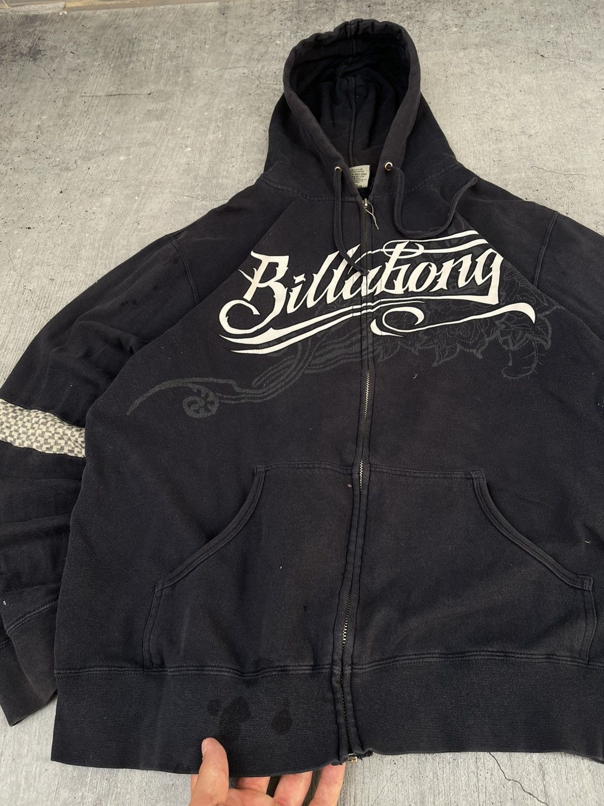 Billabong Vintage Distressed Billabong Crazy Zip Hoodie Big Logo Y2K Size US XL / EU 56 / 4 - 5 Thumbnail