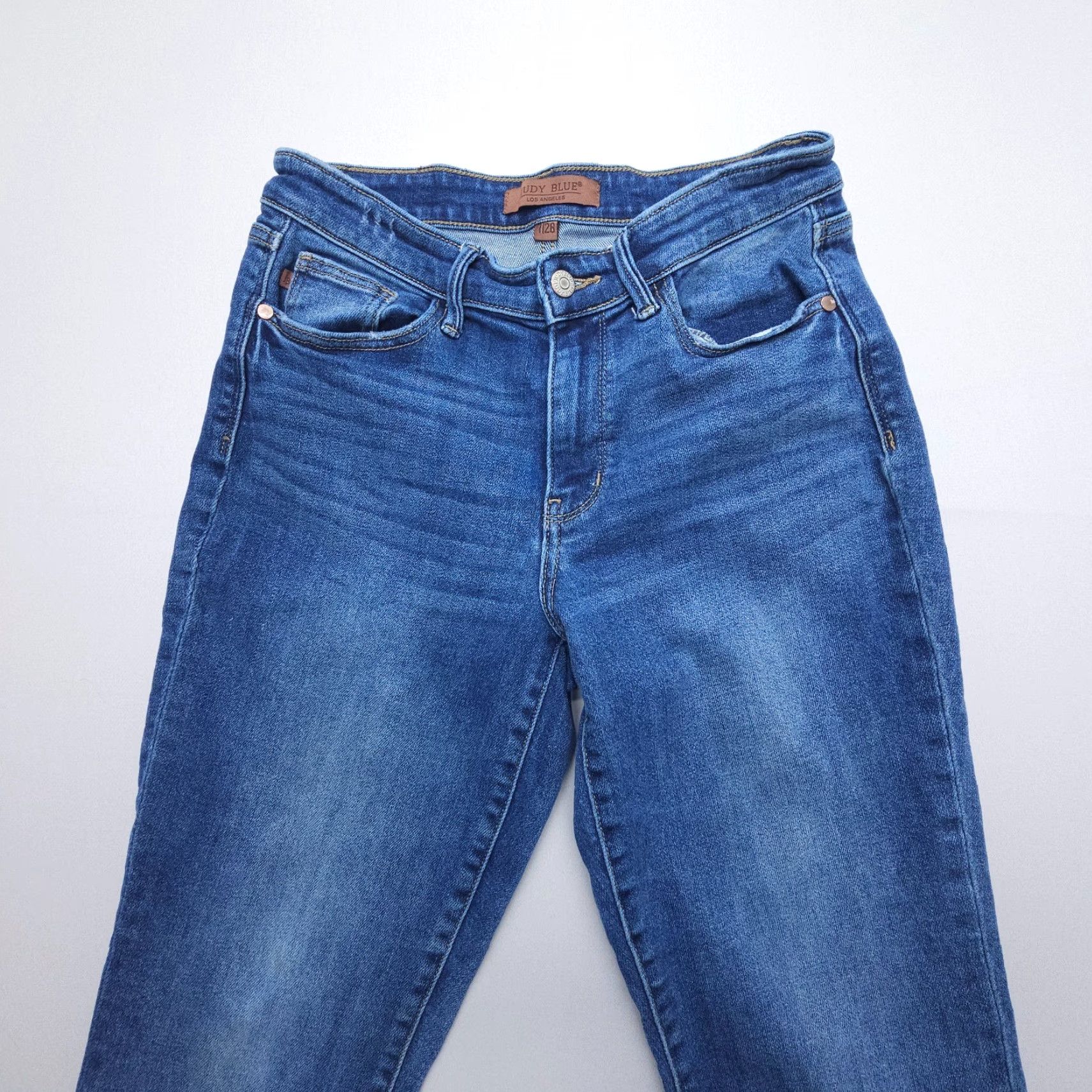Denime Judy Blue Boyfriend Jeans Size 28 Dark Wash Stretch Denim Mid Rise Slim 5-Pocket Design Women's Jeans Size 28" / US 6 / IT 42 - 3 Thumbnail
