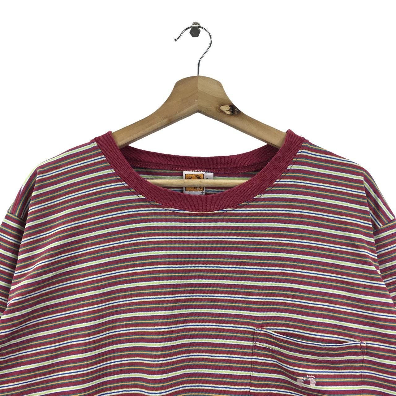 Hang Ten Vtg 80’ HANG TEN SURFING Hawaii Red Striped Tee Shirt Size US XL / EU 56 / 4 - 2 Thumbnail