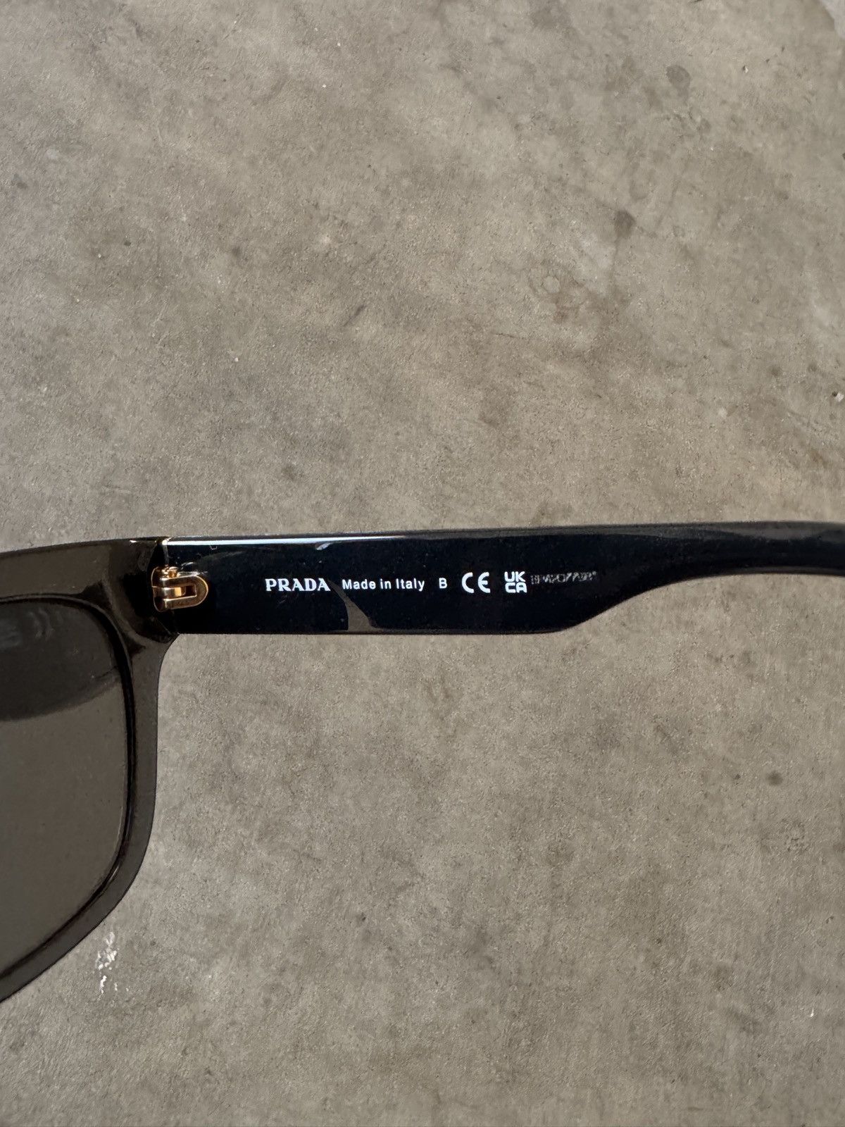 Prada Prada Milano Made in Italy Black Sun Glasses Size ONE SIZE - 4 Thumbnail