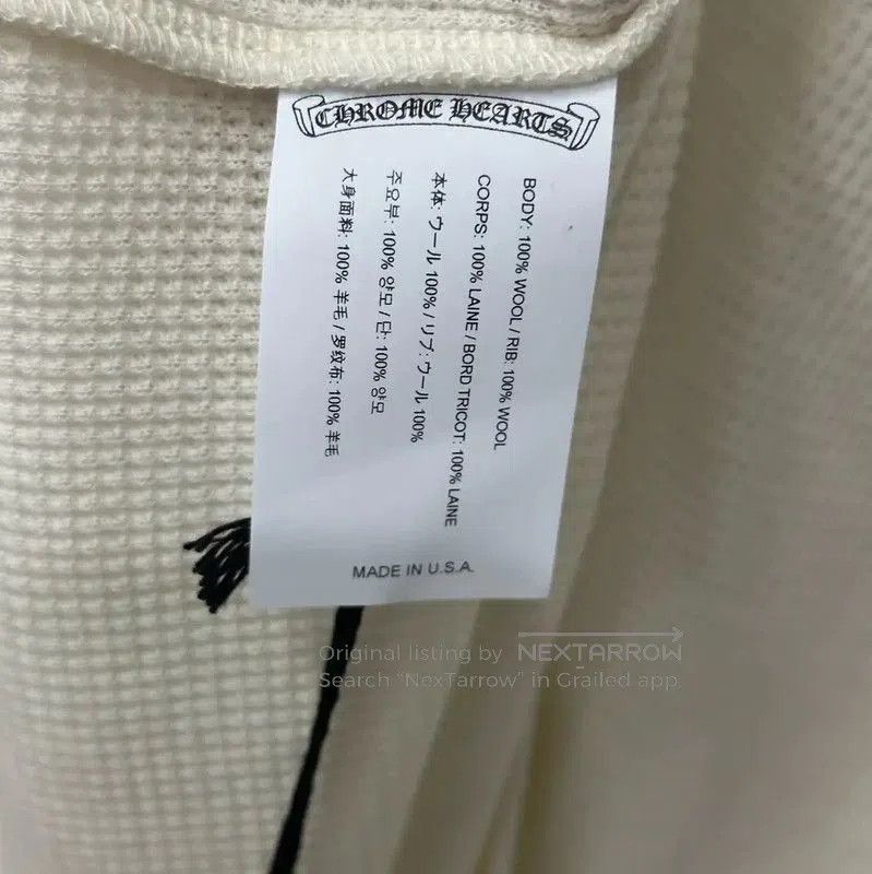 Chrome Hearts Chrome Hearts Off-White Embroidered Pullover . Size US S / EU 44-46 / 1 - 7 Thumbnail