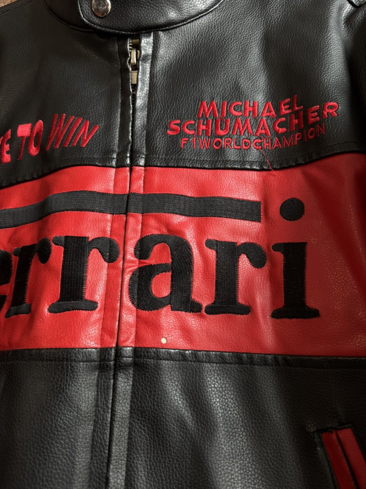 Vintage Ferrari Faux Leather Racing Formula One Rare Hype Jacket Size US S / EU 44-46 / 1 - 4 Thumbnail