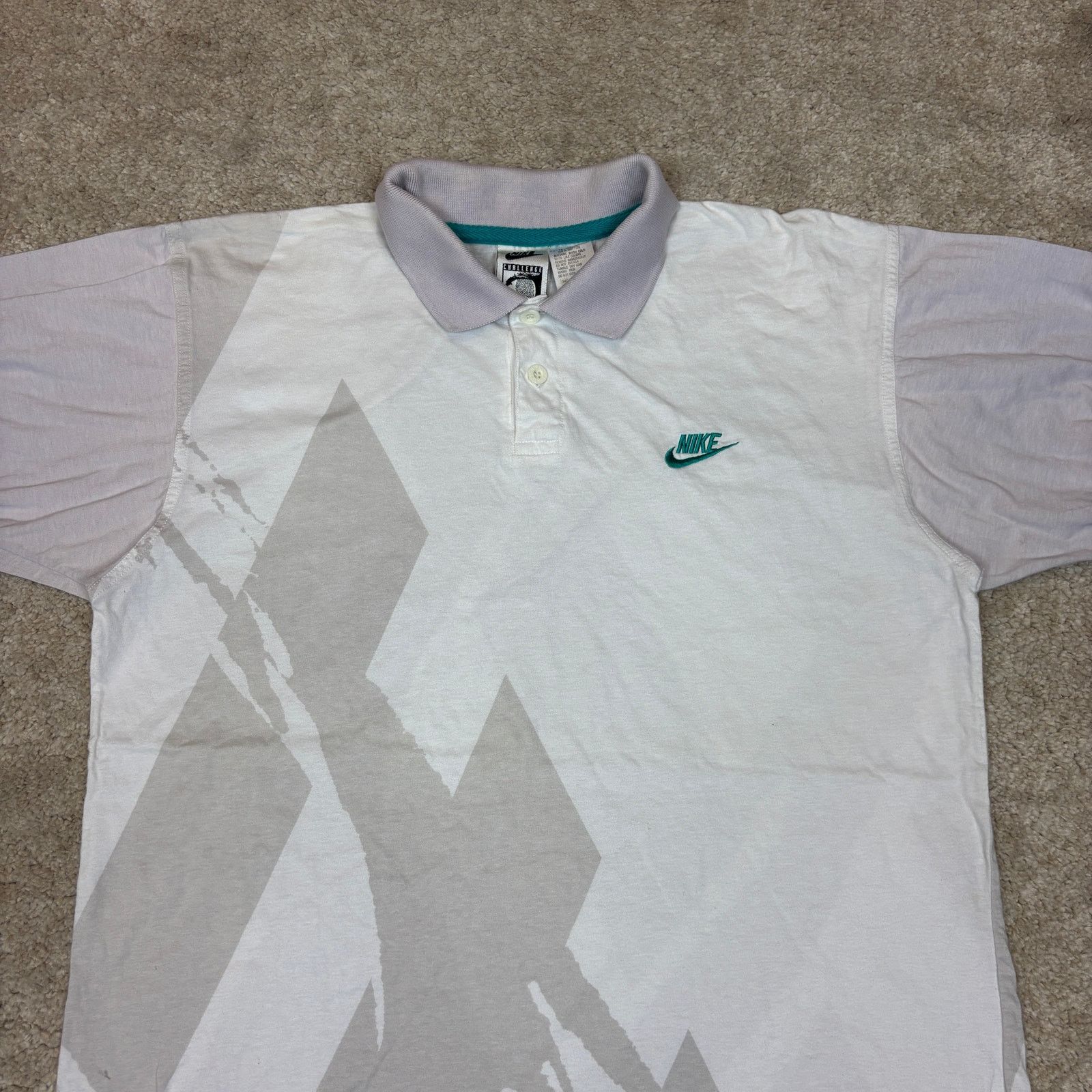 Nike VTG 90s Nike Challenge Court Tennis Polo Shirt Medium Size US M / EU 48-50 / 2 - 2 Thumbnail