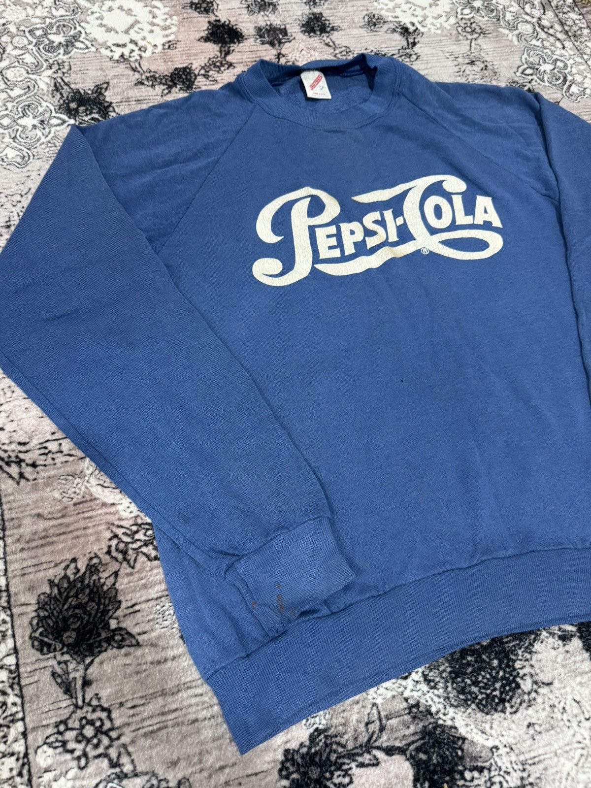 Vintage Vintage Pepsi-Cola Blue Sweatshirt Size US L / EU 52-54 / 3 - 2 Thumbnail
