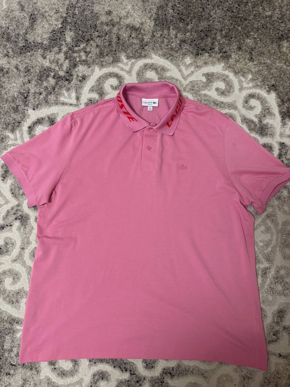 Lacoste Lacoste Slim Fit Polo – Pink / Red Collar Logo Size US XXL / EU 58 / 5 - 10 Thumbnail