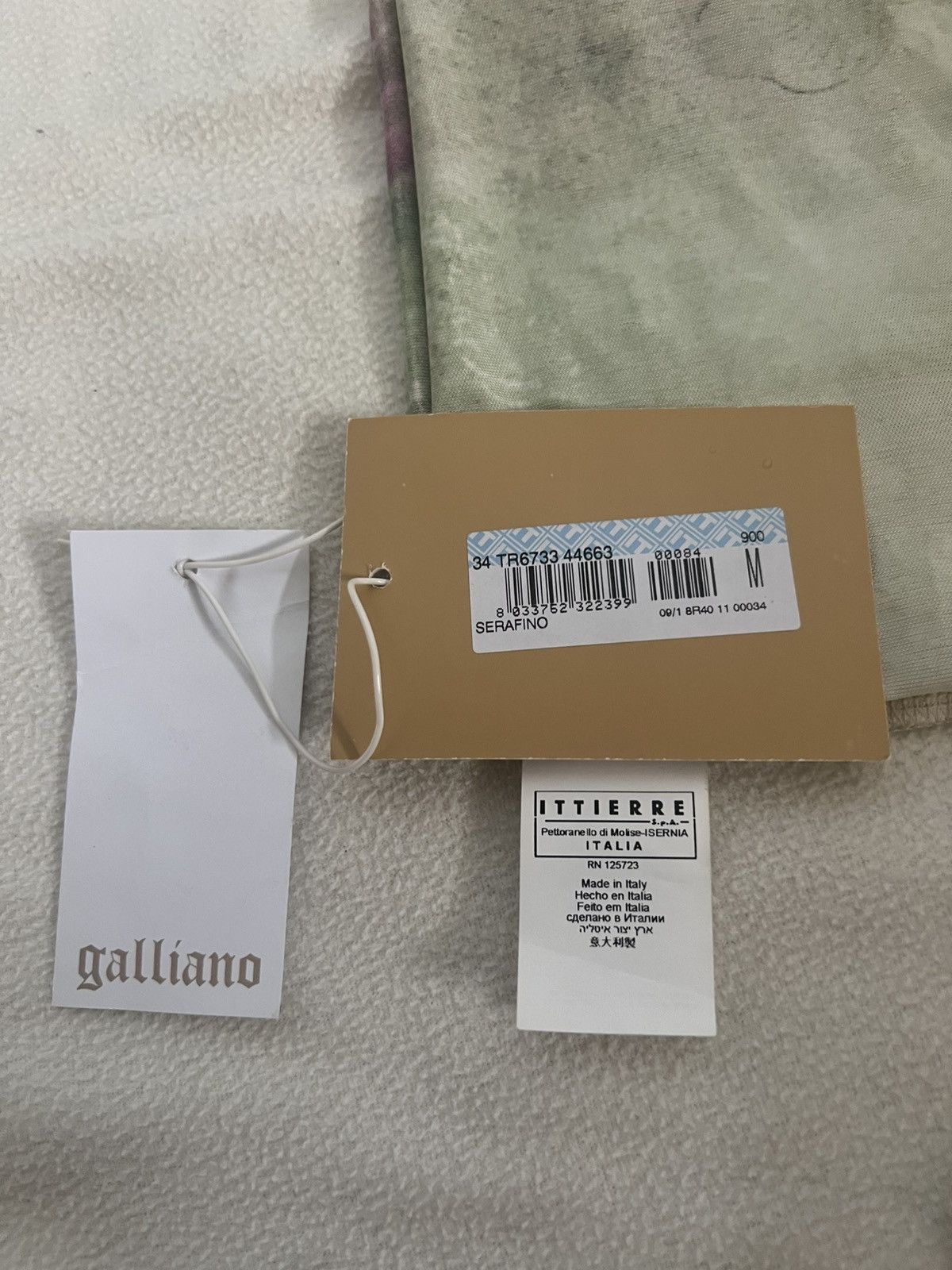 John Galliano Pristine JOHN GALLIANO "Serafino" Archival Print Top – Early Size M / US 6-8 / IT 42-44 - 10 Thumbnail
