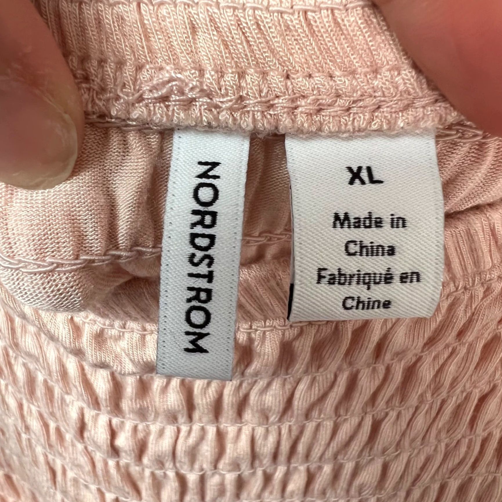Nordstrom Nordstrom Womens XL Pink Smocked Maxi Dress Flutter Sleeves Modal Blend Shirt? Size XL / US 12-14 / IT 48-50 - 3 Thumbnail