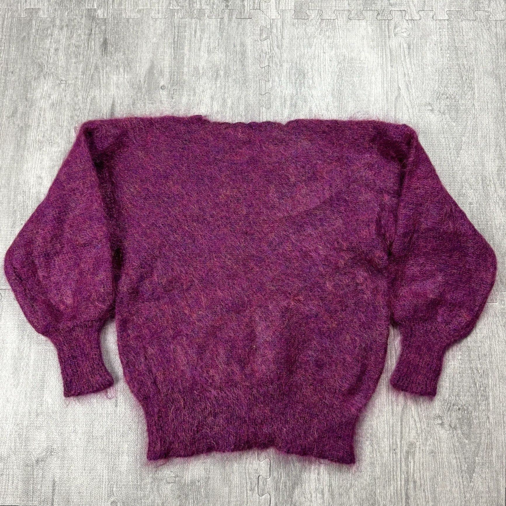Vintage VINTAGE MAURADA MOHAIR PULLOVER SWEATER M MAGENTA SHAGGY 90S WOMENS Size M / US 6-8 / IT 42-44 - 5 Thumbnail