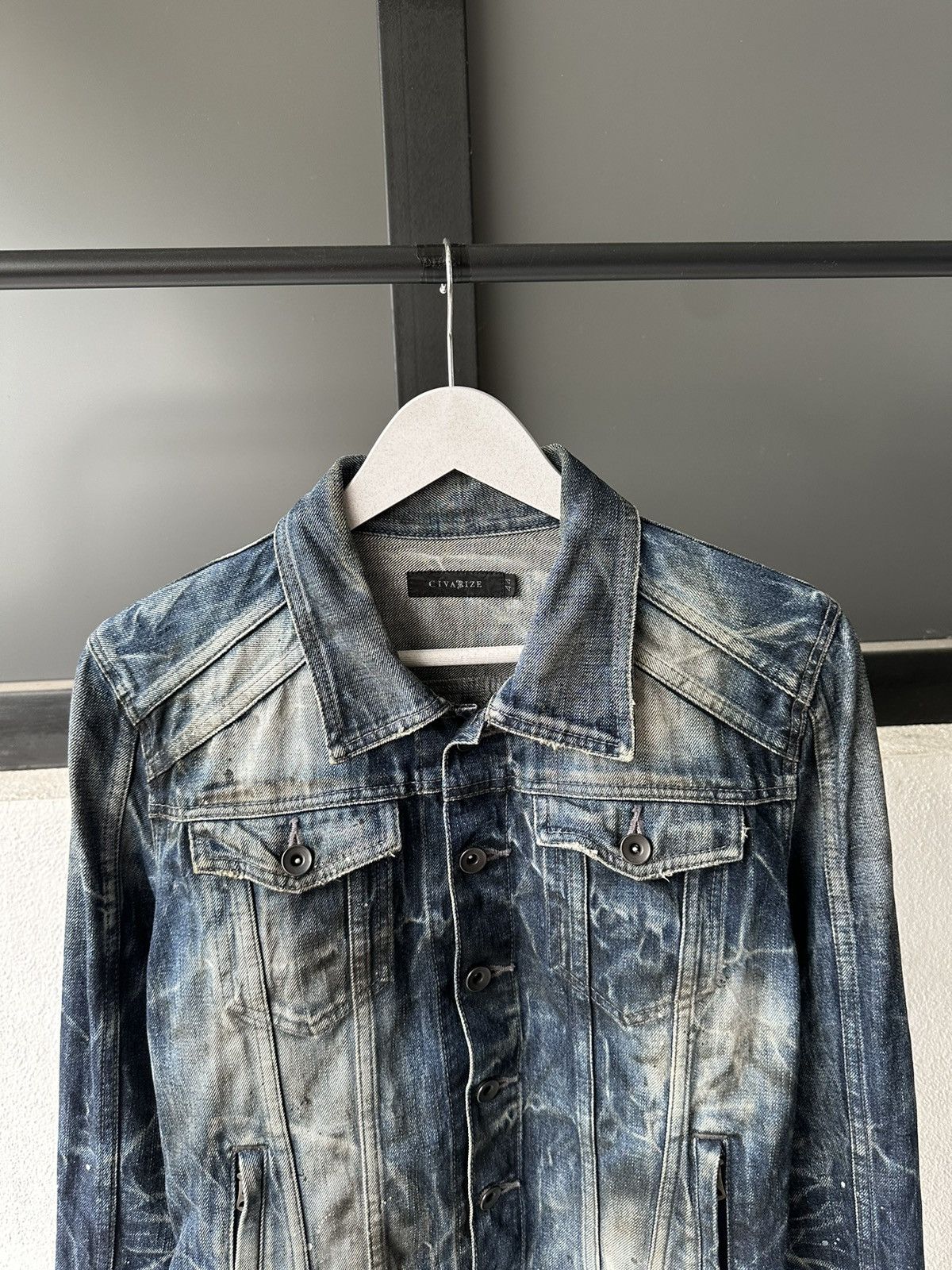CIVARIZE 00’s Civarize dirty denim jacket Size US M / EU 48-50 / 2 - 3 Thumbnail