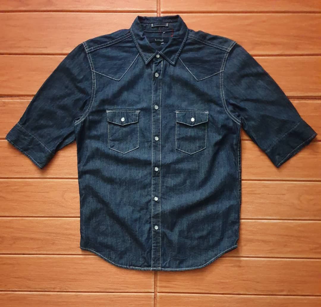 RAGEBLUE RAGEBLUE Japanese brand denim 3 Quater Western shirt Size US M / EU 48-50 / 2 - 1 Thumbnail