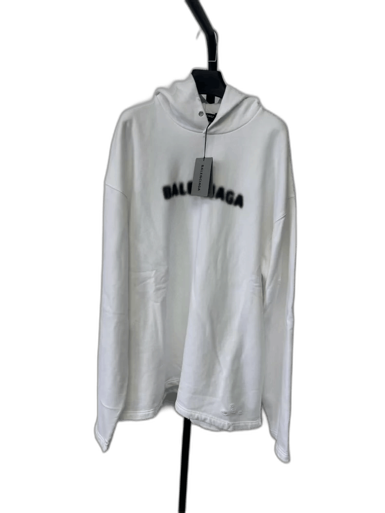 Balenciaga Balenciaga Logo Print Hooded Sweatshirt Size US XS / EU 42 / 0 - 1 Thumbnail