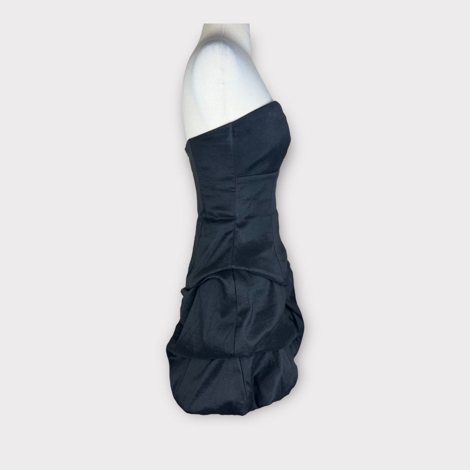 Vintage Jessica McClintock | Y2K Strapless Rhinestone Bubble Dress Size XS / US 0-2 / IT 36-38 - 2 Thumbnail