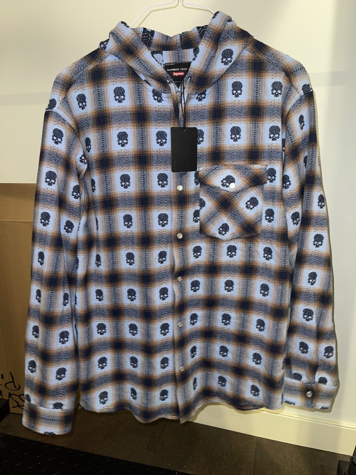Number (N)ine Number (N)ine SS09 Blue Ombre Check Rayon Shirt