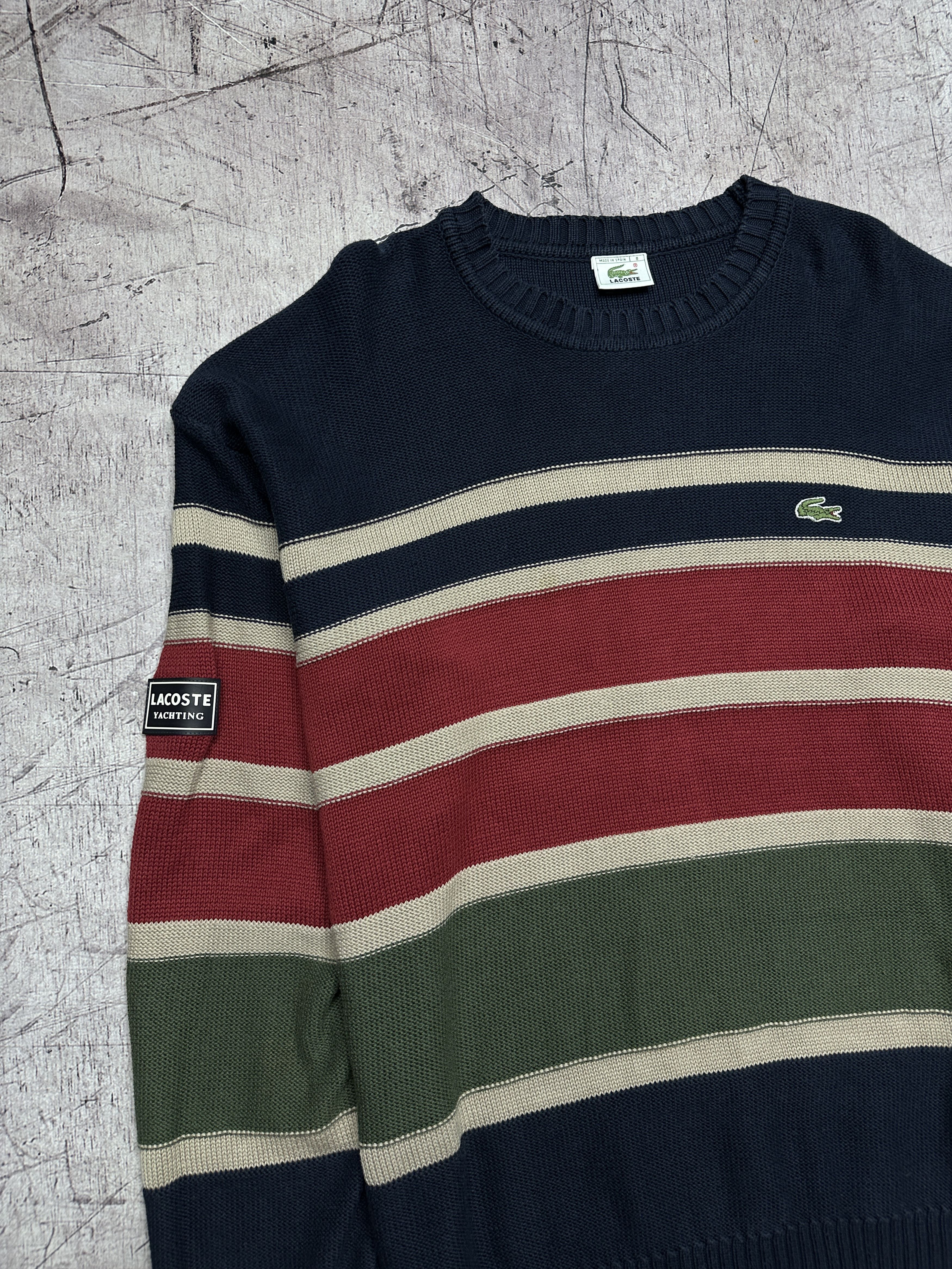 Lacoste Lacoste 90s Vintage Mens Cotton Knit Sweater Size US XXL / EU 58 / 5 - 2 Thumbnail
