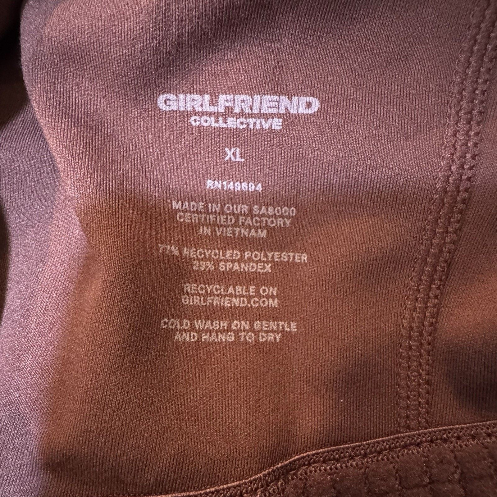 Girlfriend Collective Girlfriend Collective Kona Luxe Unitard Square Neck Brown XL Size 38" / US 16 / IT 52 - 9 Thumbnail