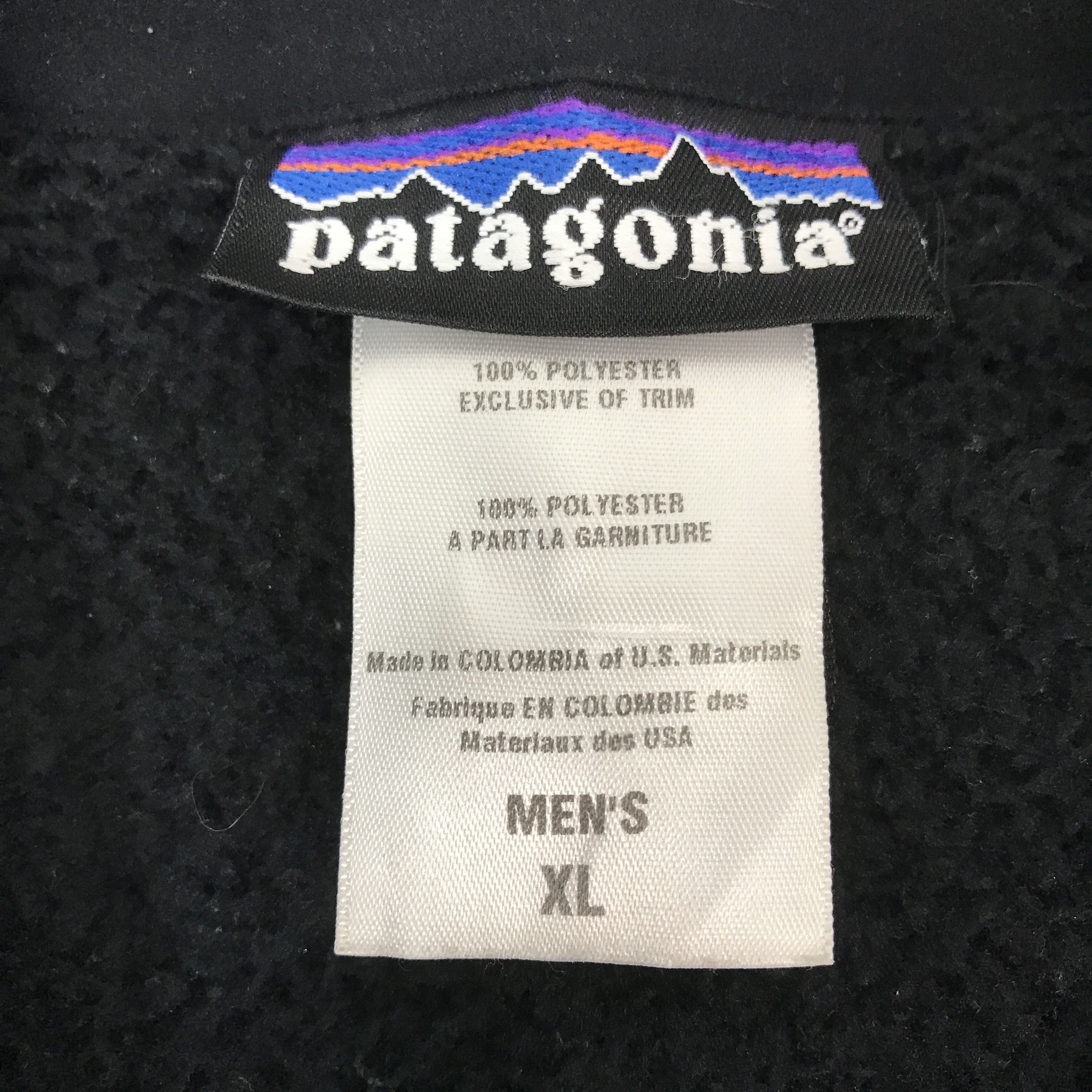 Patagonia × Vintage Vintage Patagonia Sherpa Fleece Black design zipper Jacket Size US XL / EU 56 / 4 - 10 Thumbnail