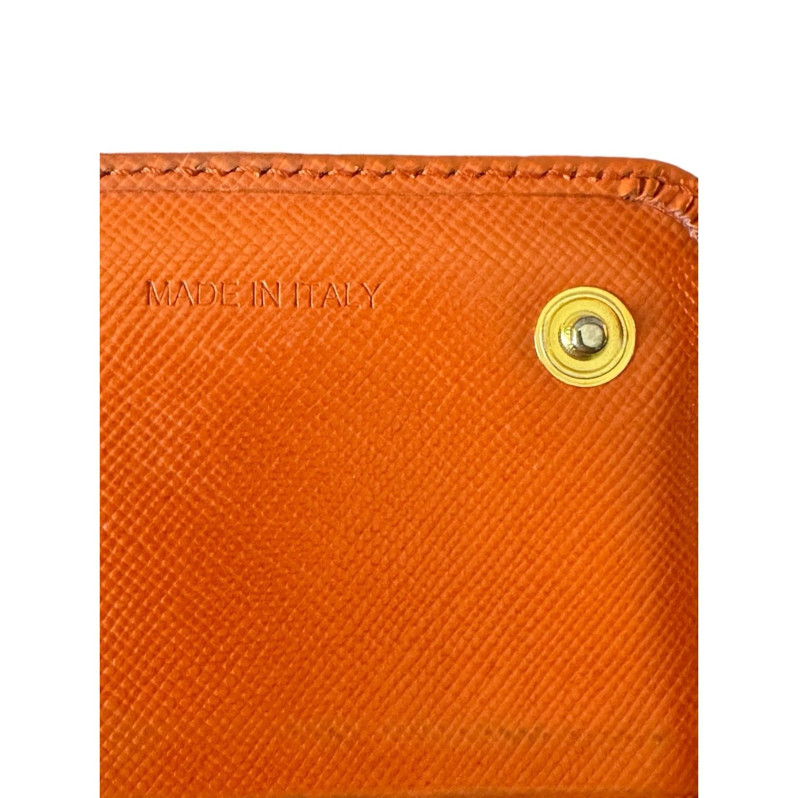 Prada PRADA Long Wallet Safiano Leather Pocket Orange REPAINTED Size ONE SIZE - 8 Thumbnail