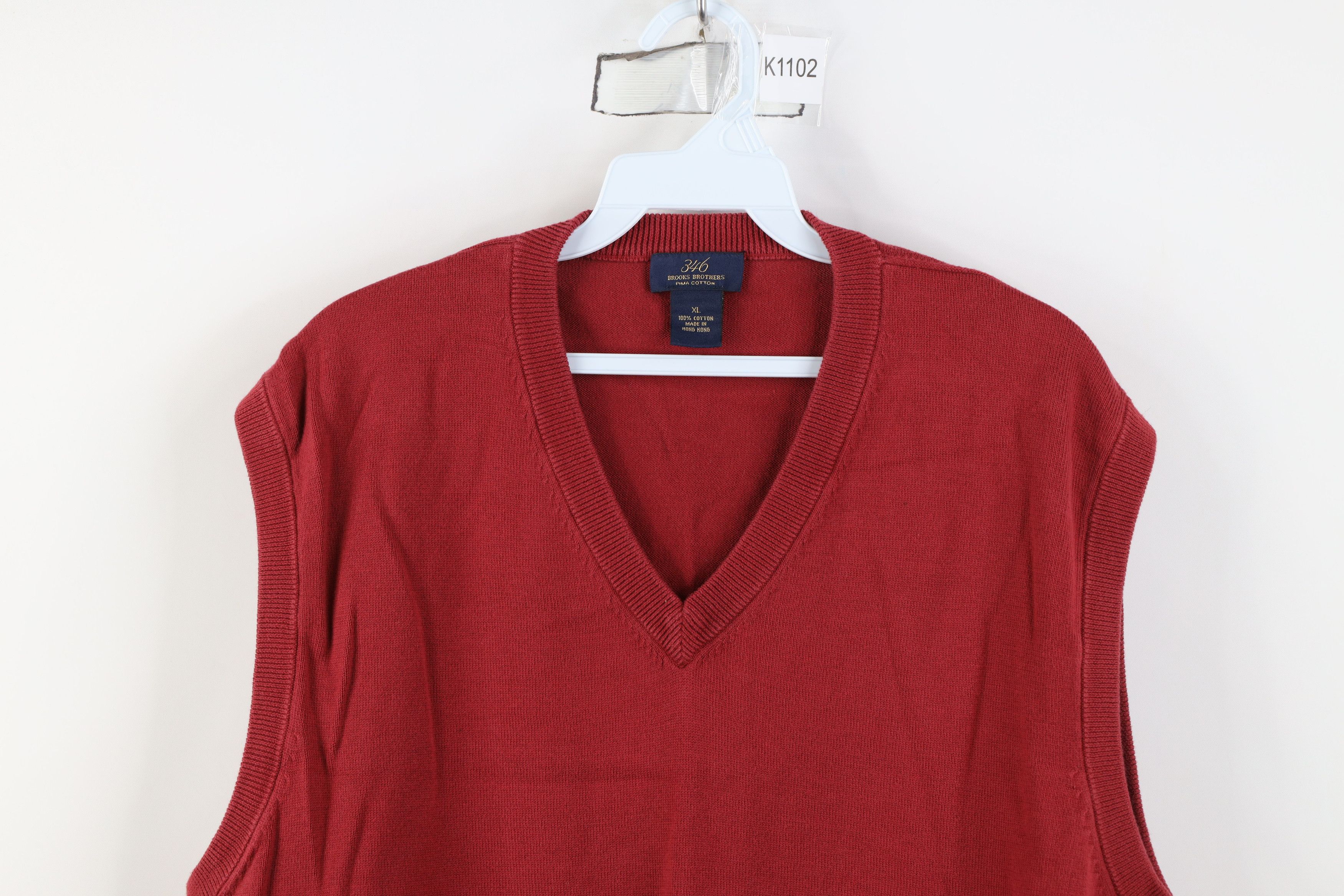 Brooks Brothers Vintage Brooks Brothers Ribbed Knit V-Neck Sweater Vest Size US XL / EU 56 / 4 - 2 Thumbnail