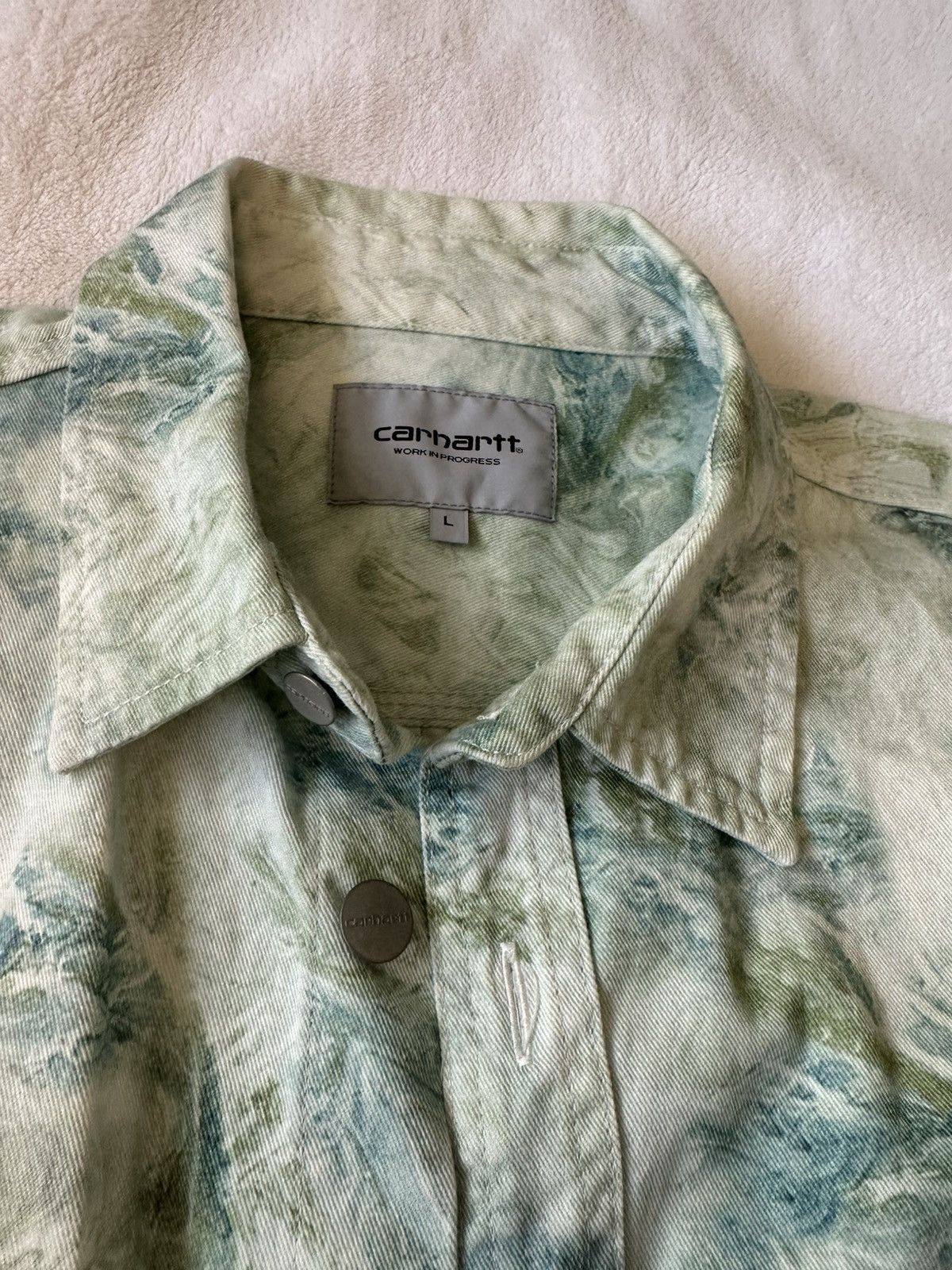 Carhartt Wip Carhartt WIP L/S Marble Shirt / shirt jac Size US L / EU 52-54 / 3 - 2 Thumbnail