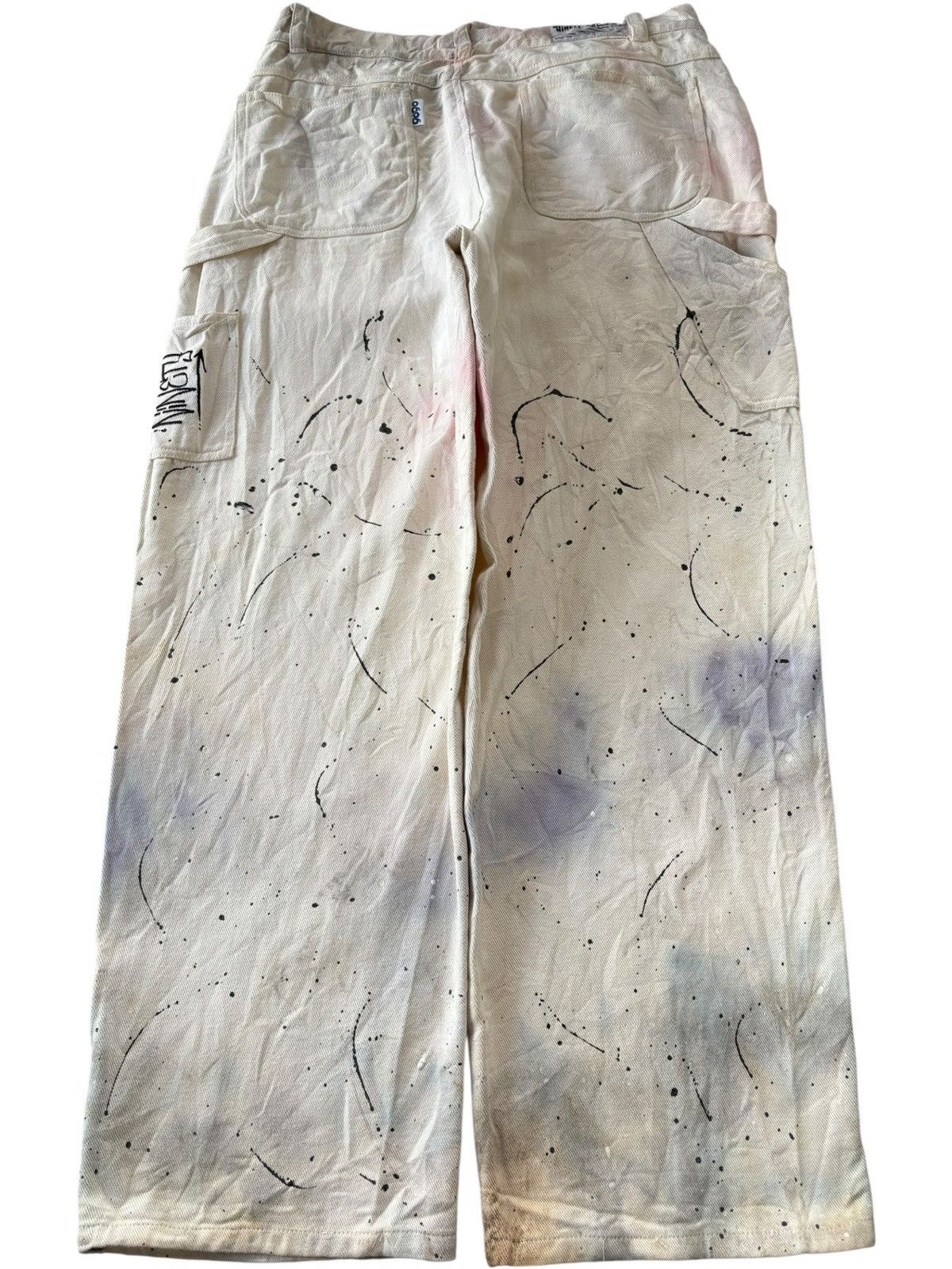Japanese Brand Vintage Japanese Brand Painted Carpenter Baggy Jeans Size US 32 / EU 48 - 2 Thumbnail