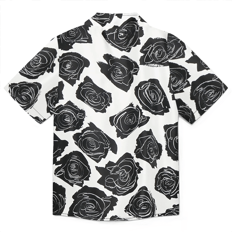 The Unbranded Brand × Vintage White & Black Cybele Print Silk Bowling Shirt Size US L / EU 52-54 / 3 - 5 Thumbnail