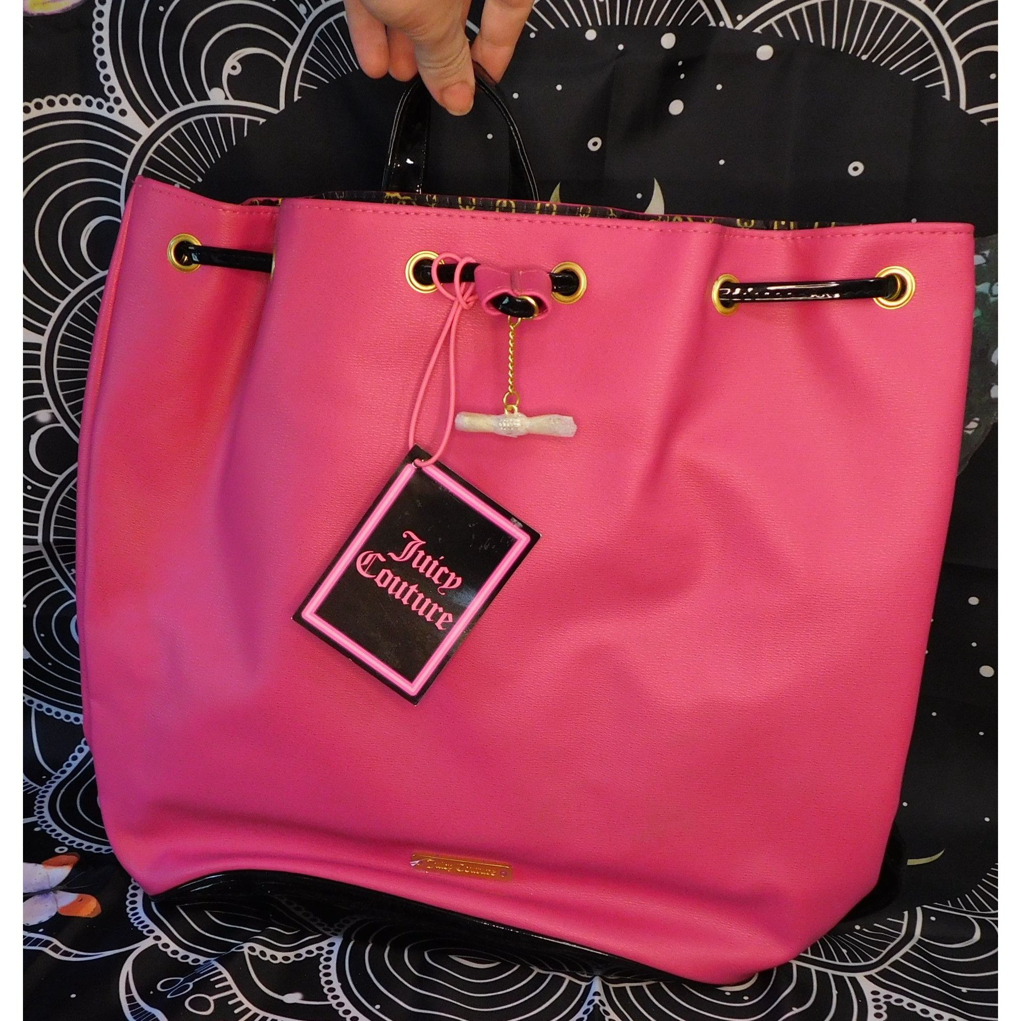 Juicy Couture Juicy Couture Black And Pink Backpack NWT Size ONE SIZE - 4 Thumbnail