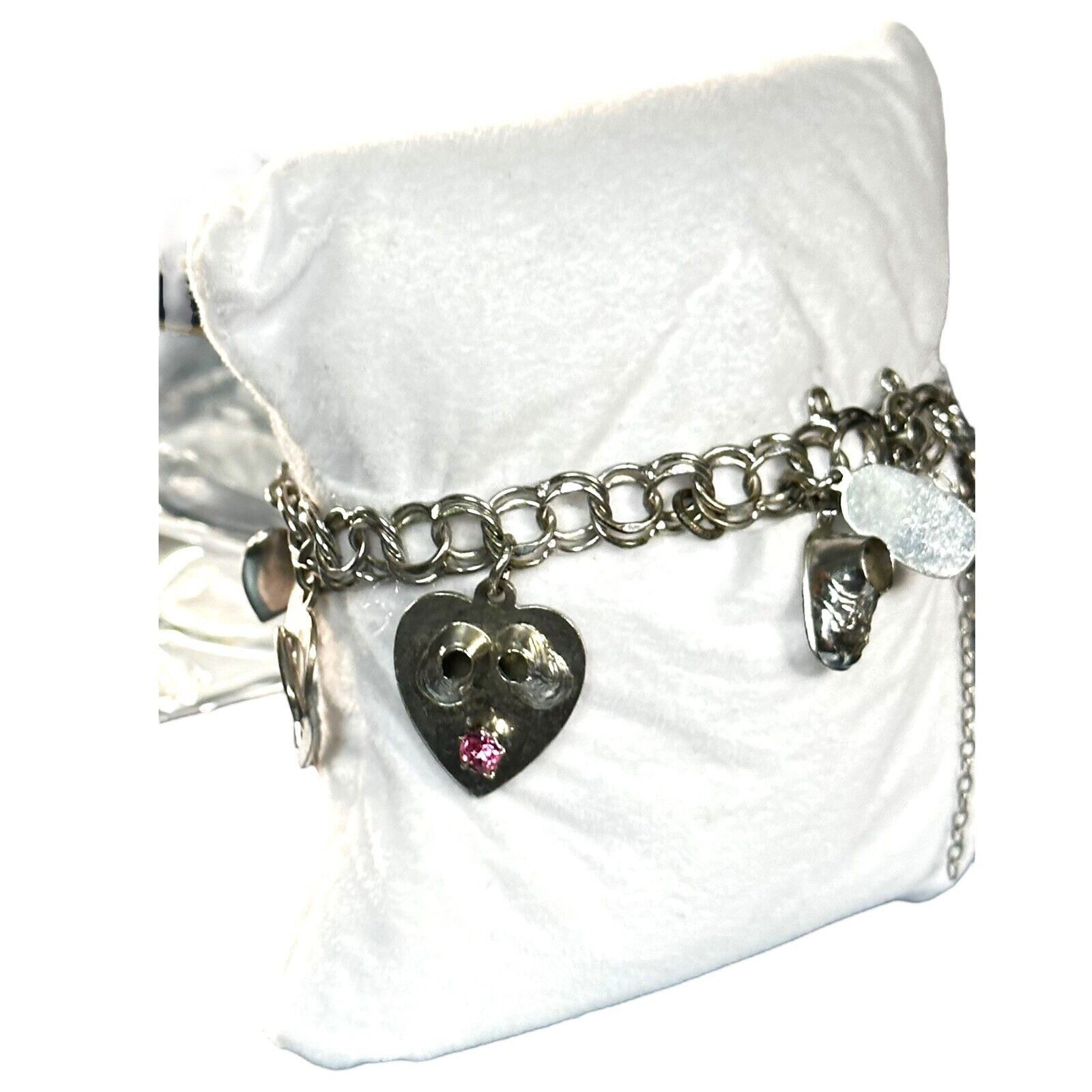 Vintage Vintage Forstner Charm Bracelet With Heart & Cross Charms An Size ONE SIZE - 2 Thumbnail
