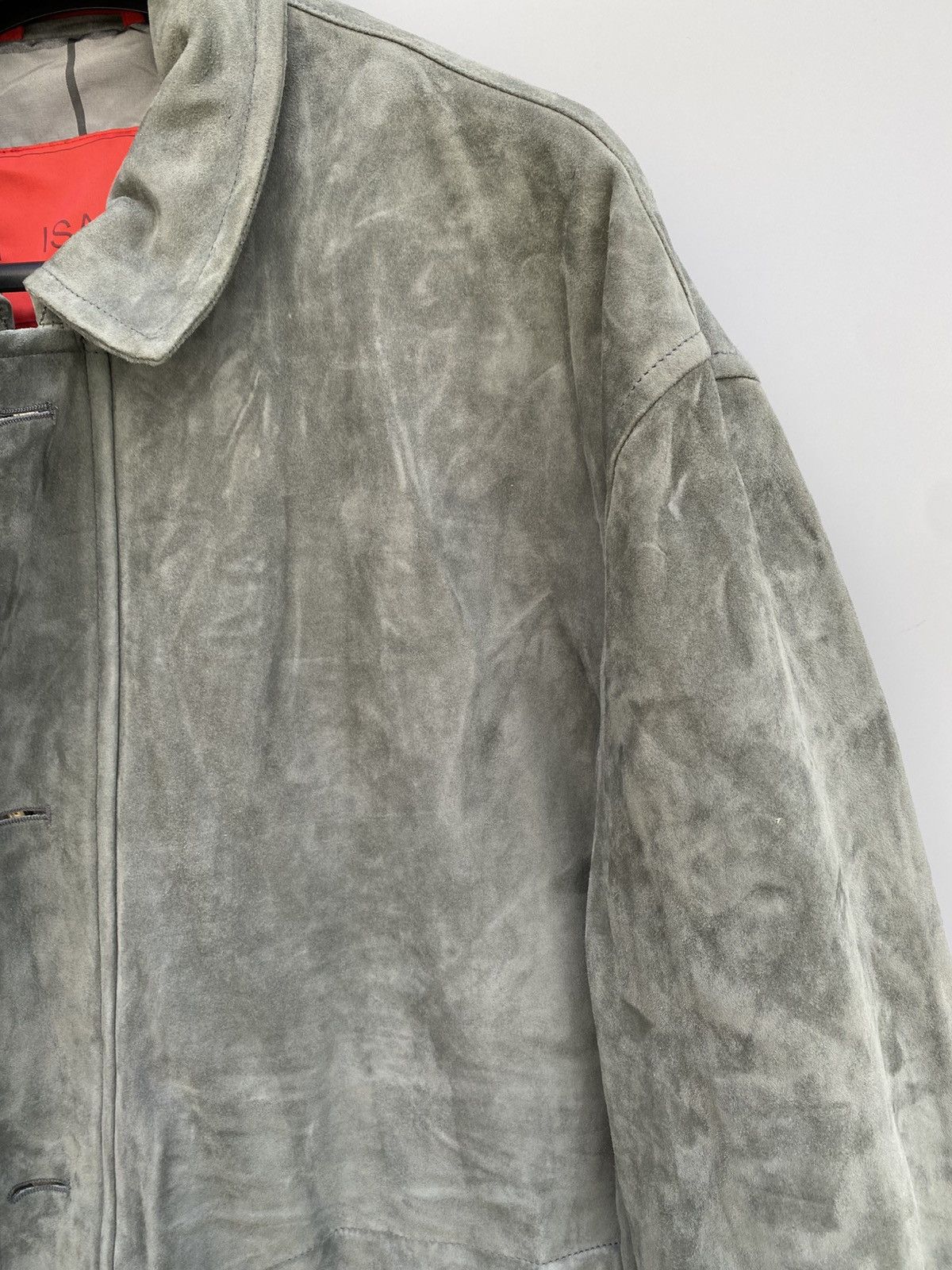 Isaia S/S 2017- Isaia- Aqualeather- Suede Leather Bomber Jacket Size US L / EU 52-54 / 3 - 4 Thumbnail