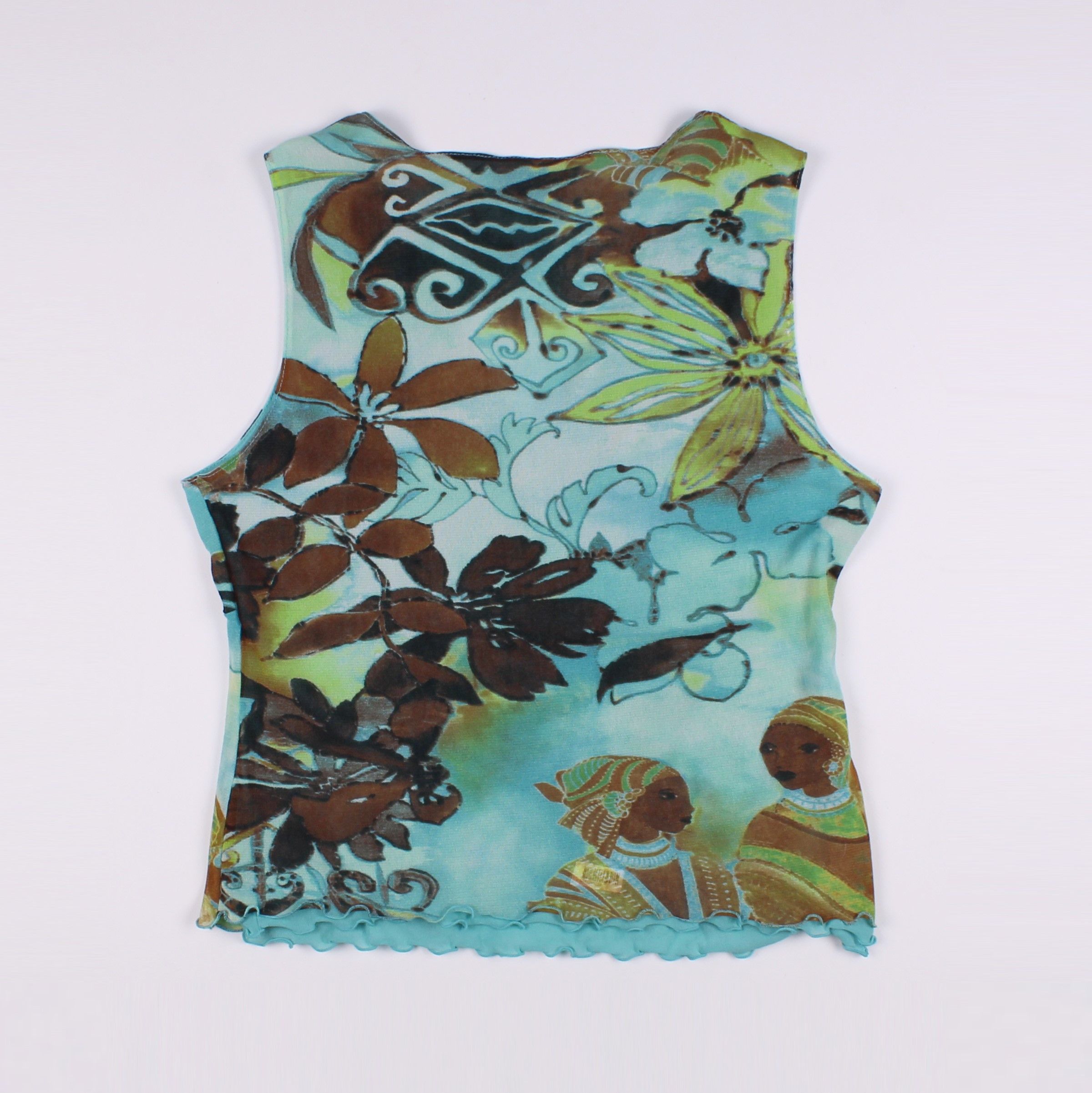 Vintage Vintage Y2K Divas Mesh Printed Top Size L / US 10 / IT 46 - 9 Thumbnail