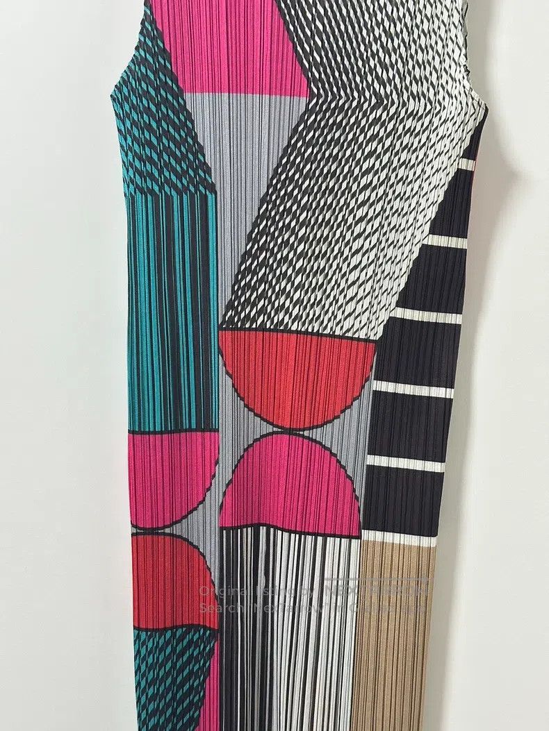 Issey Miyake Issey Miyake Color-block Pattern Dress Size M / US 6-8 / IT 42-44 - 2 Thumbnail