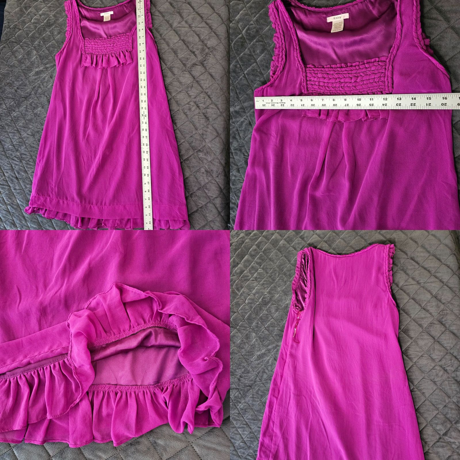 Vintage Esley Women Purple Sleeveless Blouse L Square Neck Trim Accent Casual Shirt Women L Purple Square Neck Blouse Casual Esley Size L / US 10 / IT 46 - 8 Thumbnail