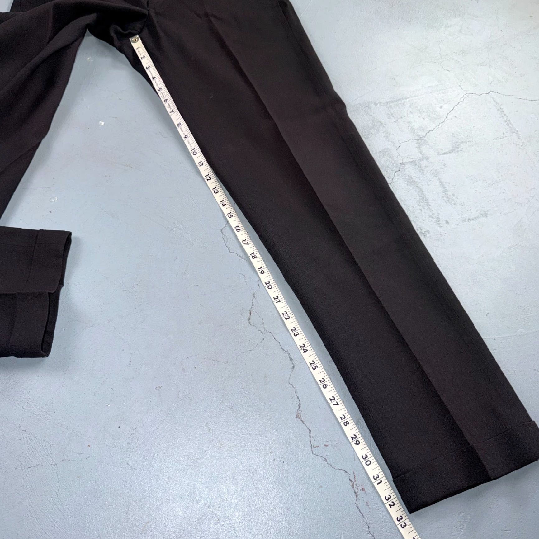 JCPenney VINTAGE 1960s Penneys Towncraft Twill Pants 32x33 Black Rockabilly Penn Prest Pants Size US 32 / EU 48 - 5 Thumbnail