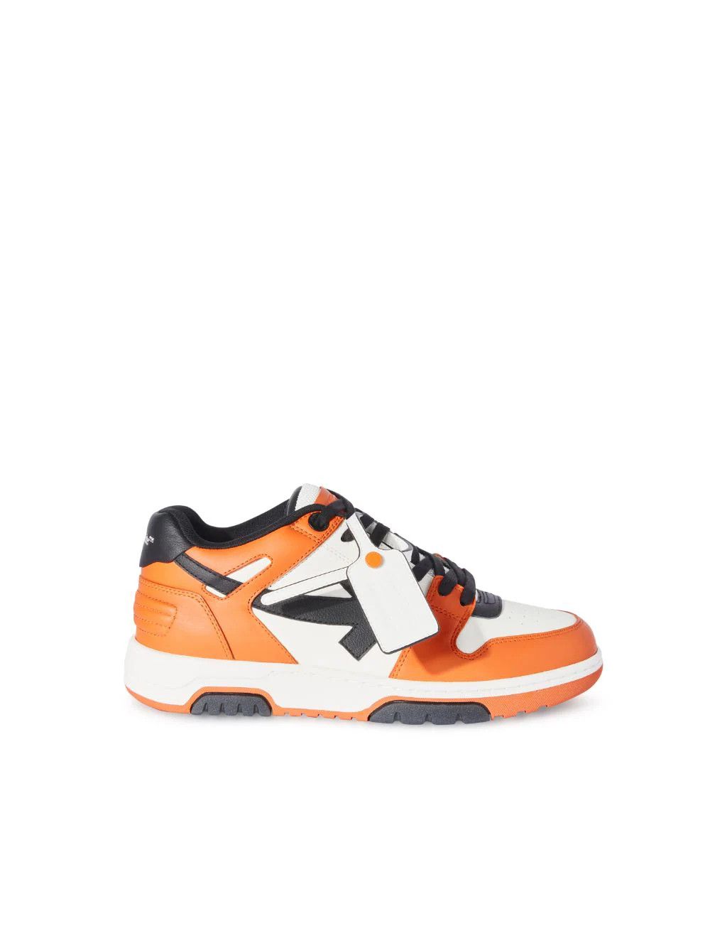 image of Off White Sneakers Leather Shoes Virgil Logo Caravaggio in White/Orange, Men's (Size 9)