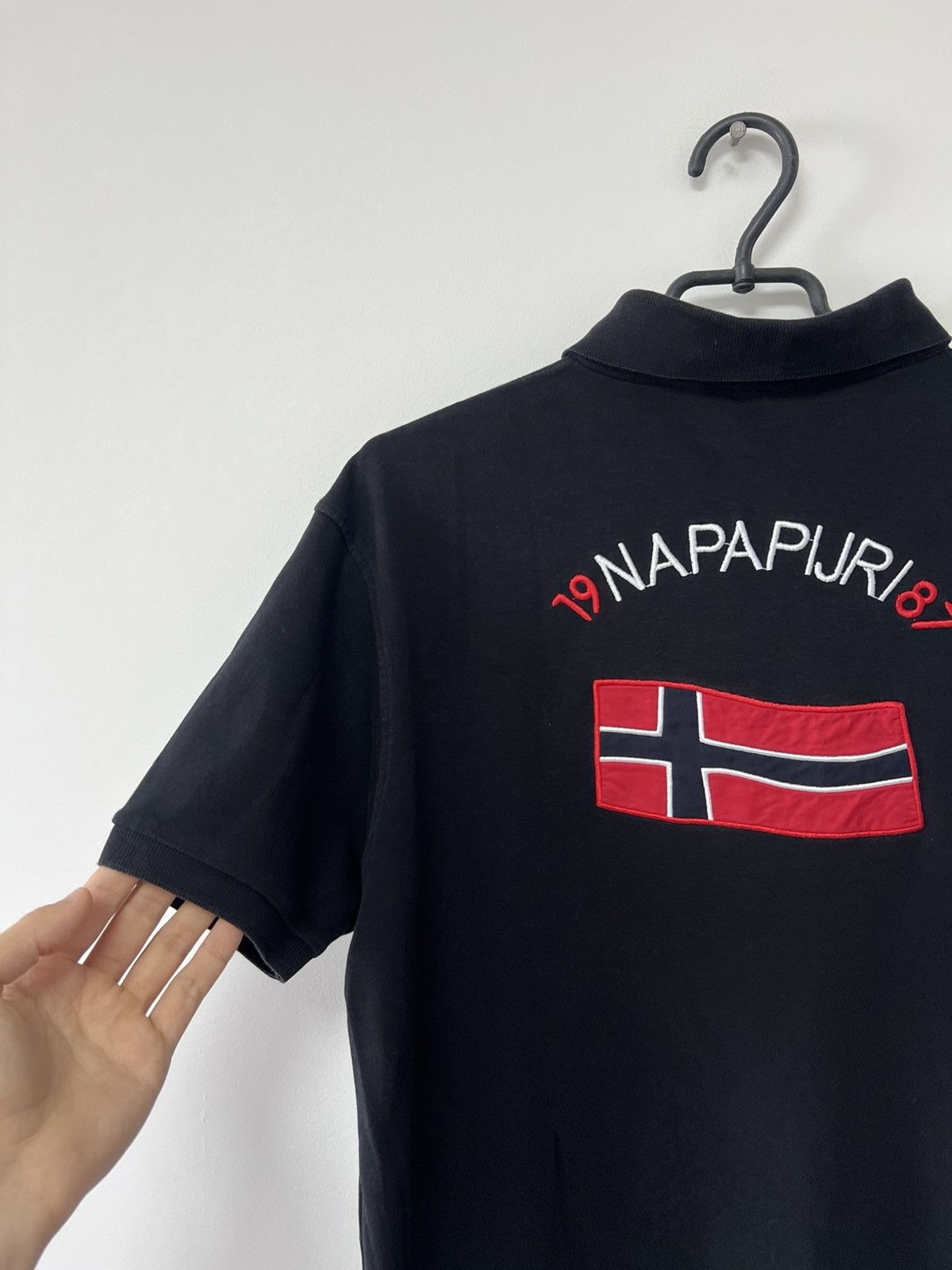 Napapijri Napapijri 1987 Black Polo Shirt Shirt Sleeve Black Rare sz L Size US L / EU 52-54 / 3 - 8 Thumbnail