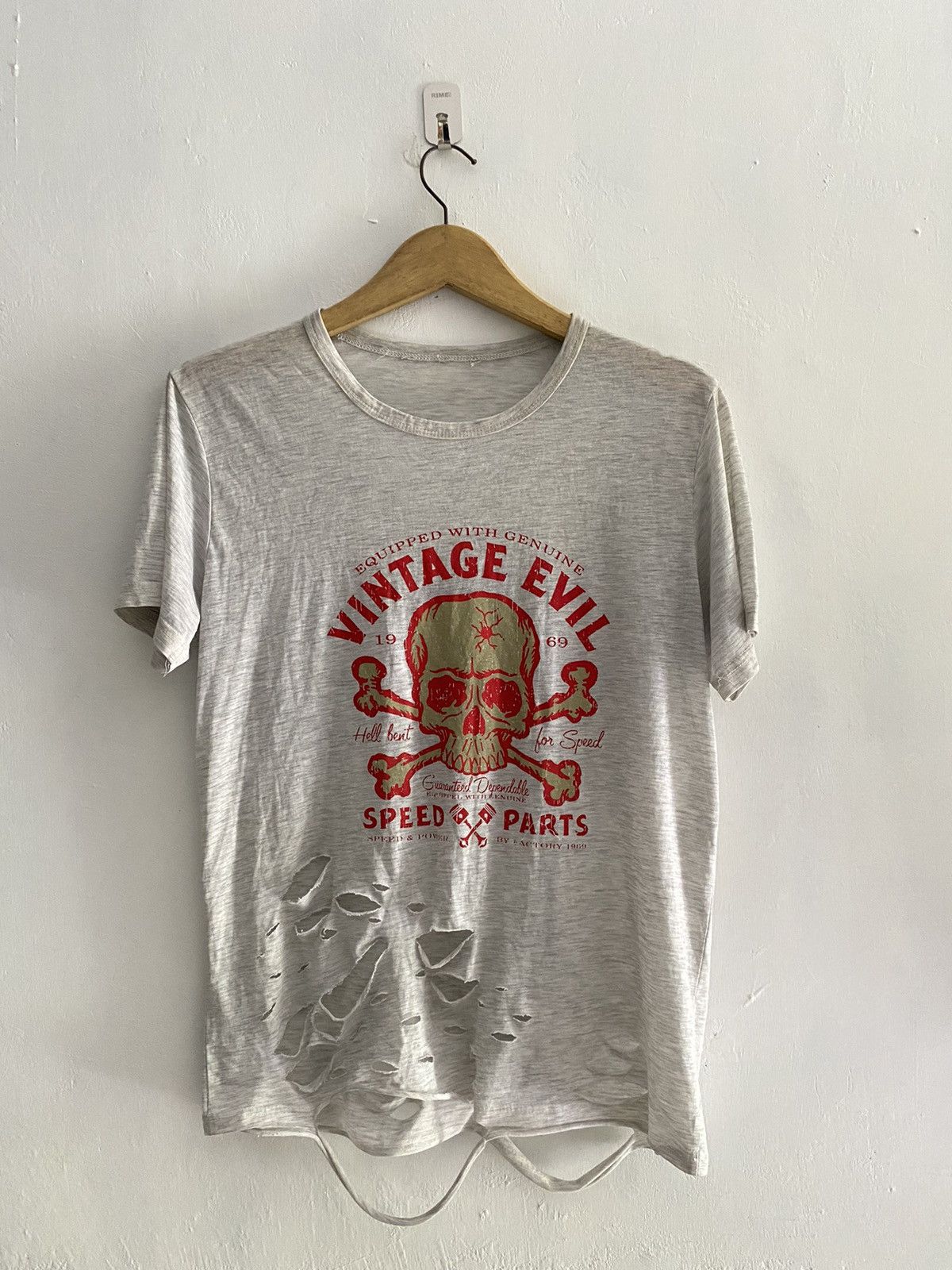 14th Addiction × If Six Was Nine × Japanese Brand Vintage evil speed parts skull distressed tshirt Size US M / EU 48-50 / 2 - 1 Thumbnail