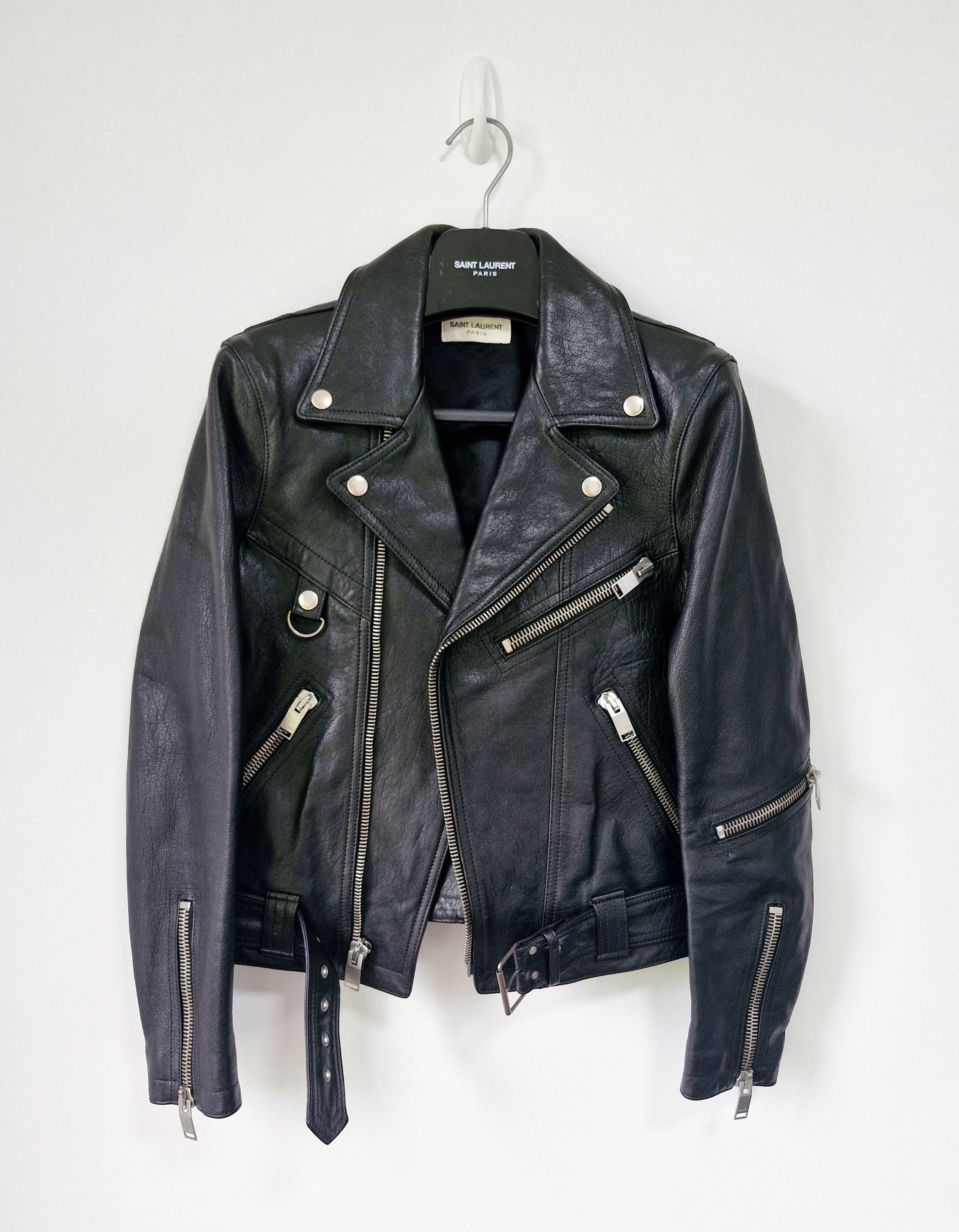 Saint Laurent Paris FW15 Saint Laurent Paris D-ring Leather Jacket Size US XXS / EU 40 - 1 Thumbnail