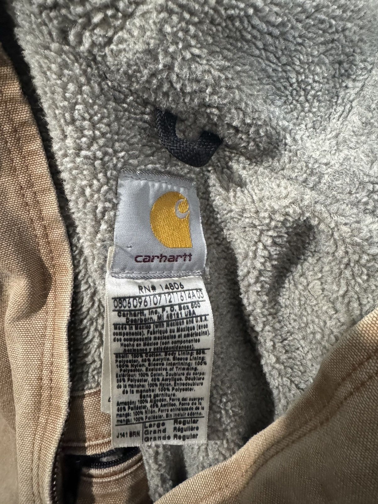 Carhartt × Vintage Vintage Carhartt Light Brown Jacket Size US L / EU 52-54 / 3 - 4 Thumbnail